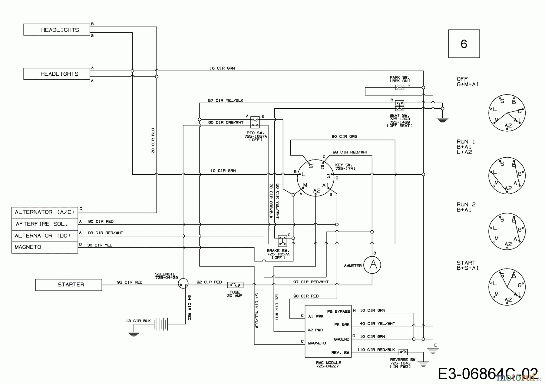  Troy-Bilt Lawn tractors Horse XP 46 13WX79KT066  (2015) Wiring diagram