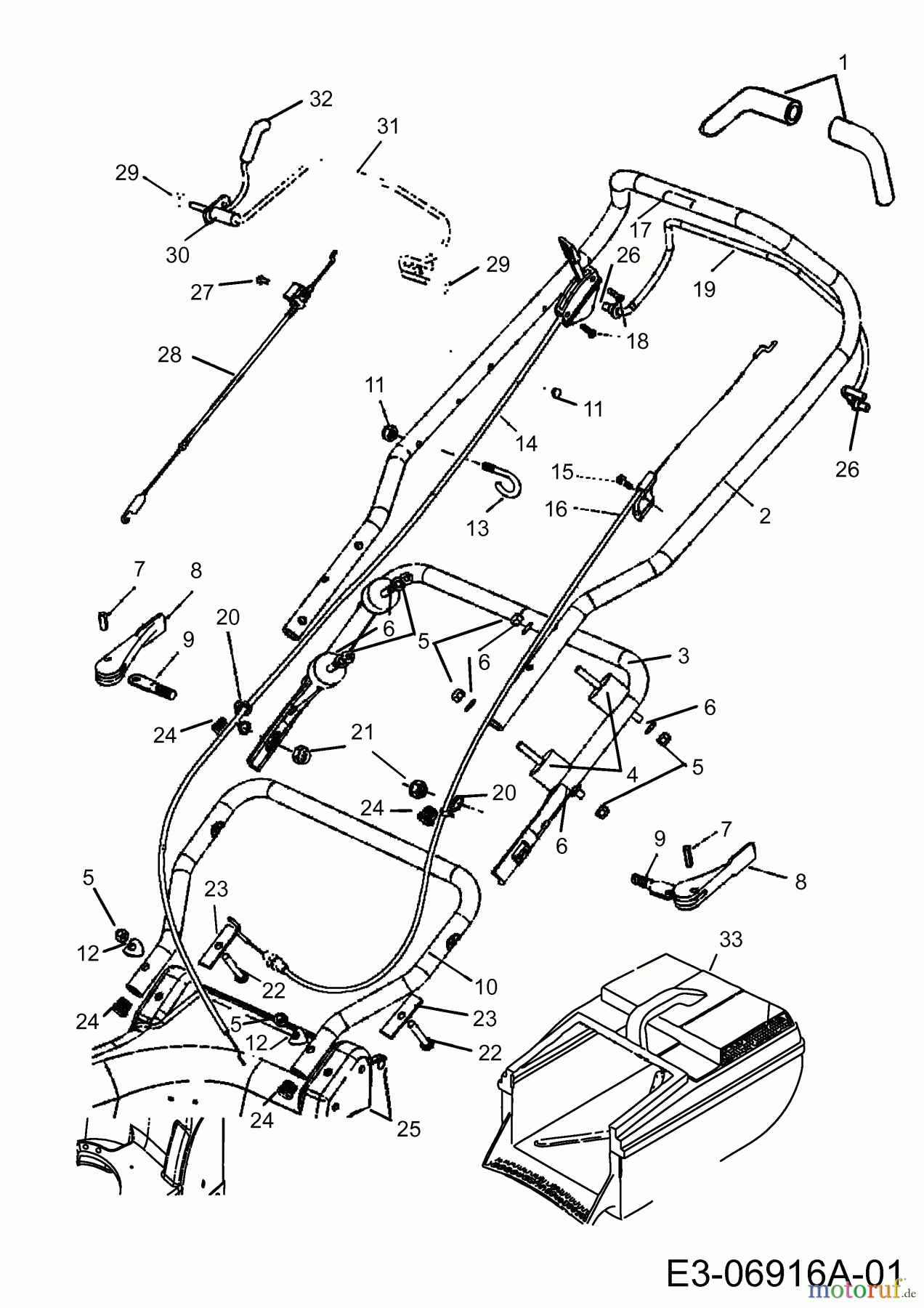  Petrol mower Regal AV 835972BAV  (2011) Grass box, Handle