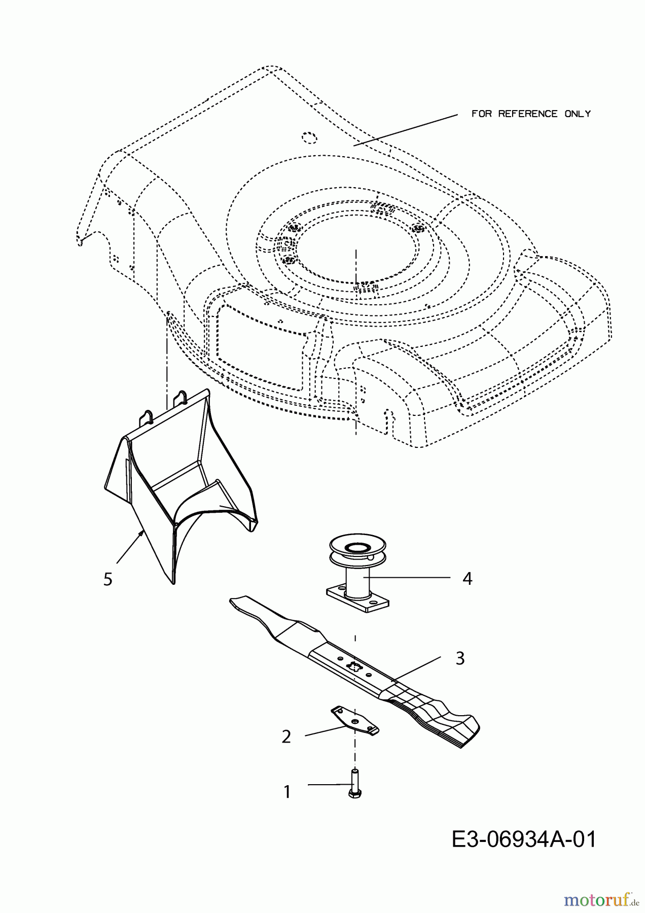  Mastercut Petrol mower self propelled SP 530-850 BL 12A-869I659  (2011) Blade, Mulch plug