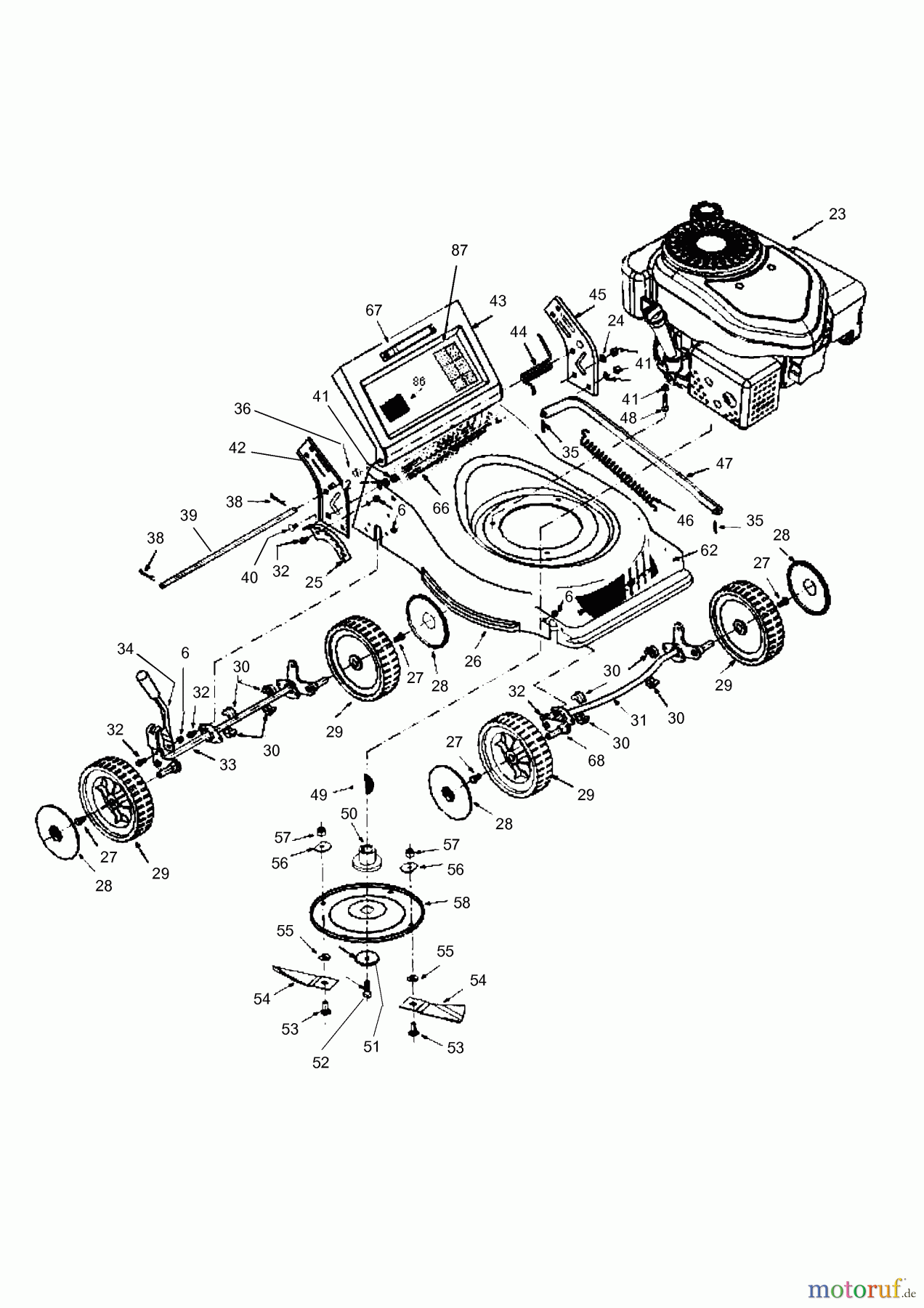  Petrol mower Easy Start Xtra 823071  (2011) Basic machine