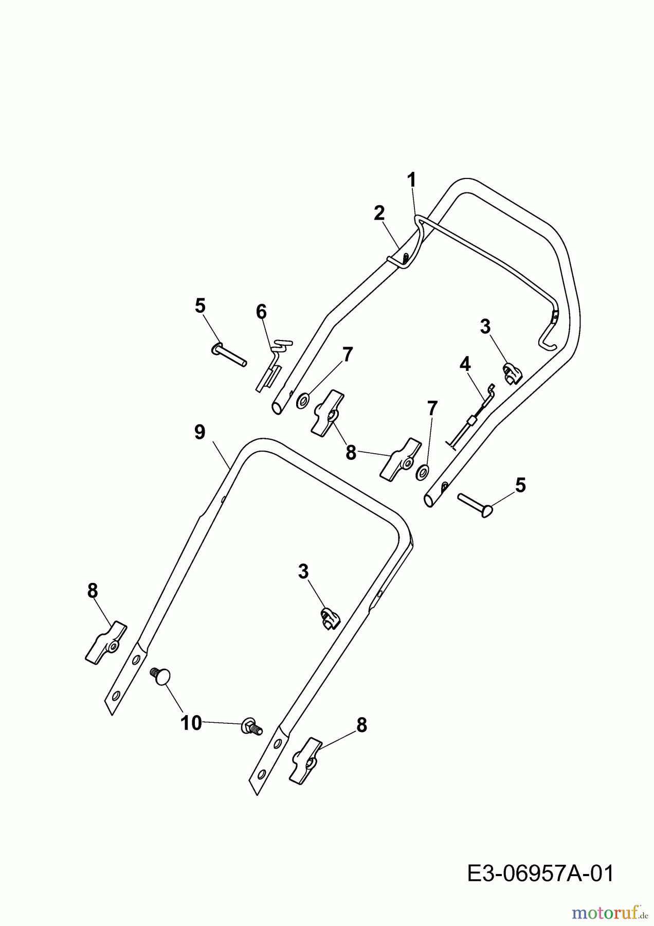  Yard-Man Petrol mower YM 4516 PO-L 11AWA4JS643  (2011) Handle