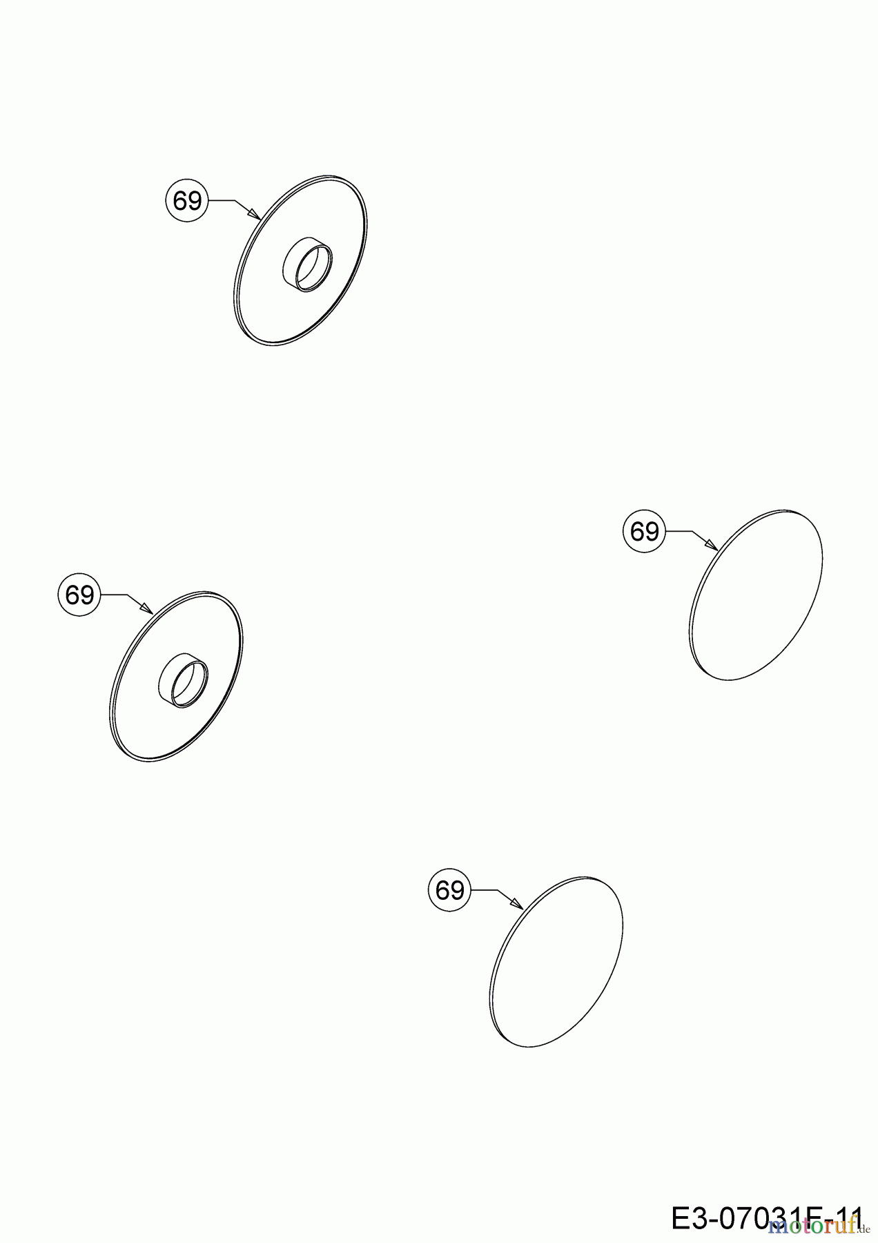  MTD Petrol mower Smart 395 PO 11CBB1SJ600  (2017) Hub caps