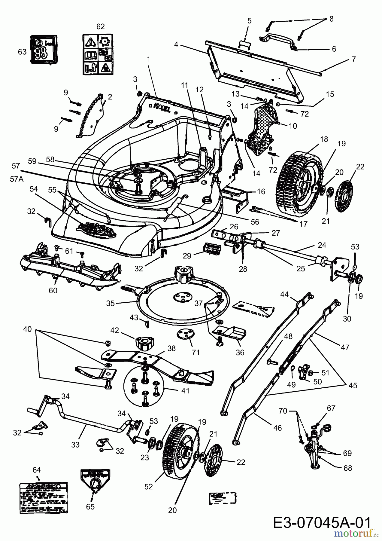  Petrol mower Prof Supercut 51998  (2009) Basic machine