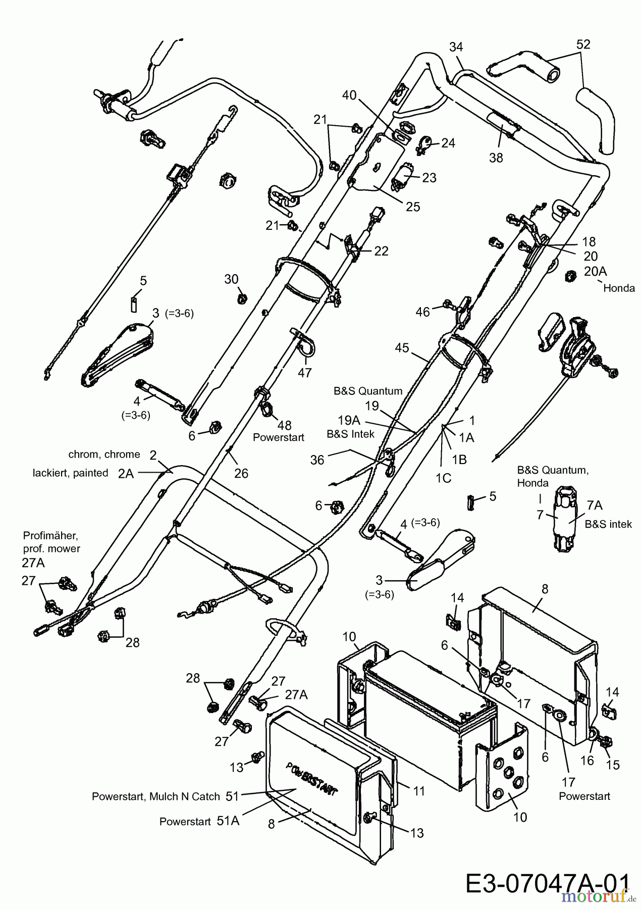  Petrol mower Supercut 851105  (2007) Handle