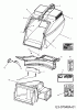 Petrol mower 851105 (2008) Spareparts Grass box, Mulch kit