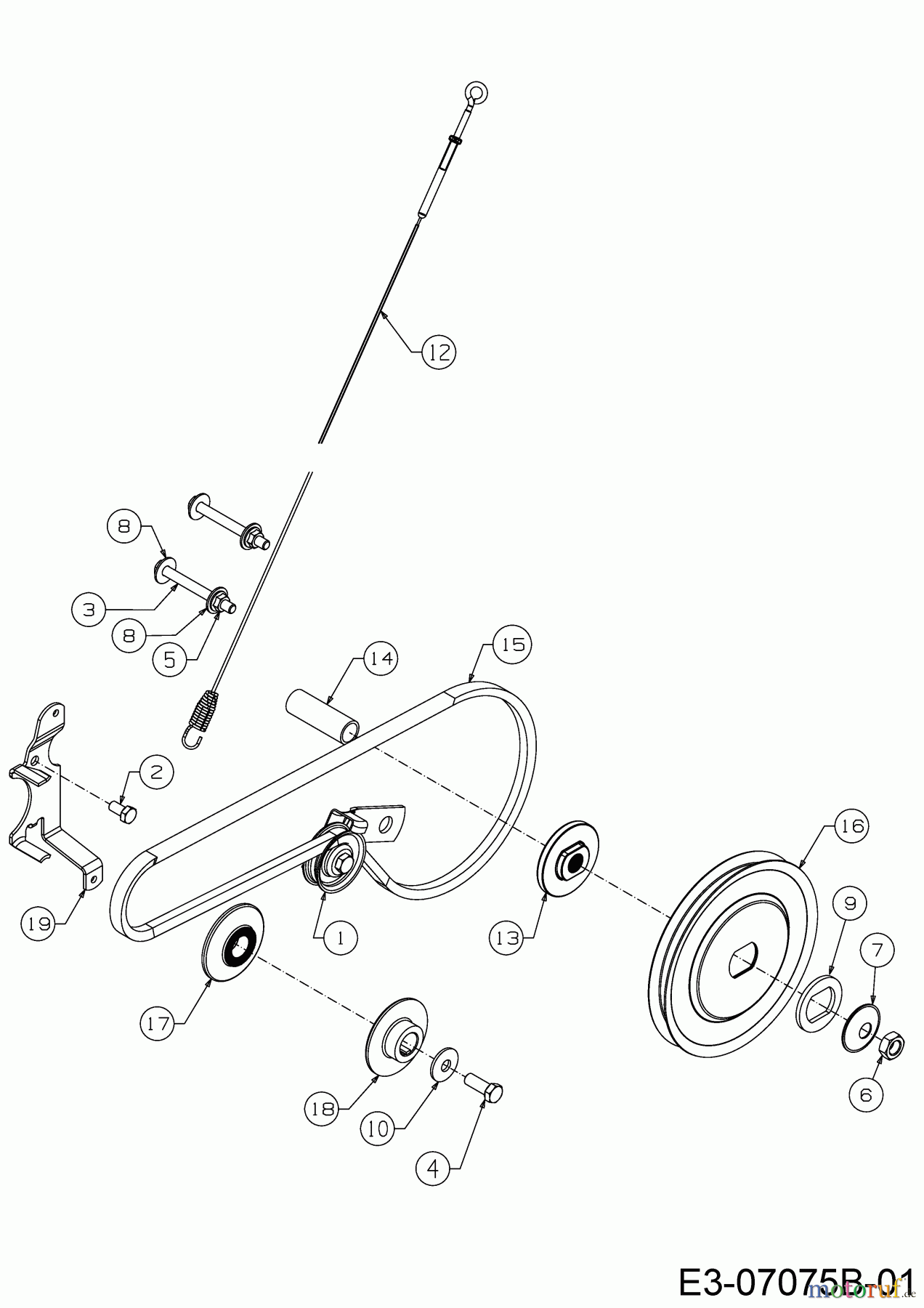  Troy-Bilt Tillers Colt FT 21B-34M8766  (2018) Belts, Tension pulley