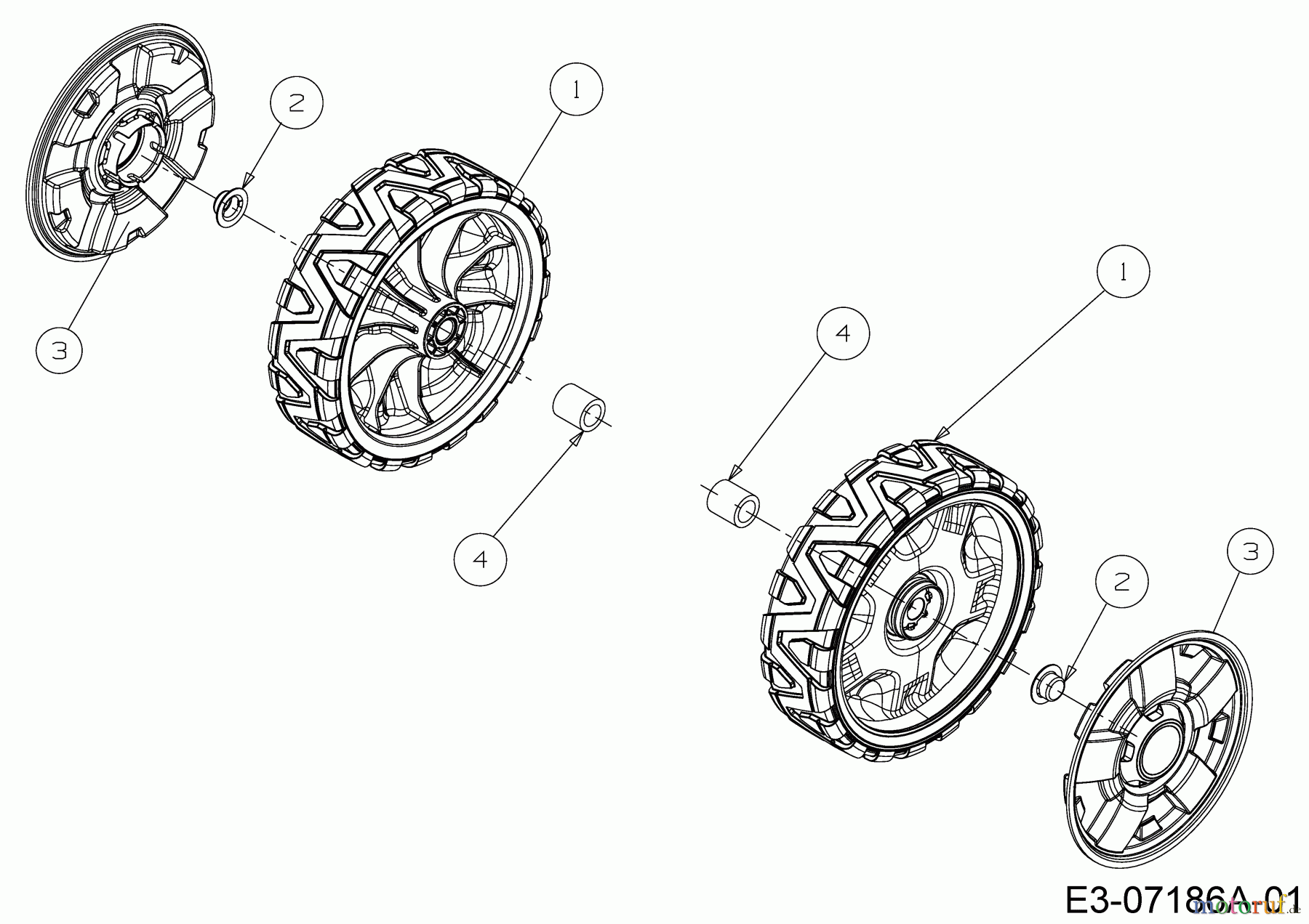  Wolf-Garten Snow throwers SF 53 31A-2M1E650  (2018) Wheels