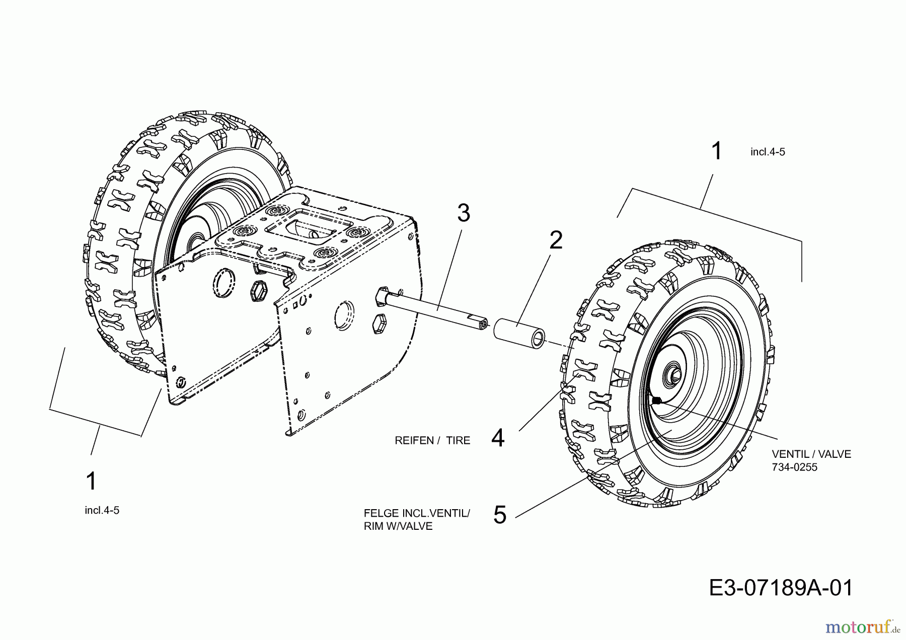  Wolf-Garten Snow throwers Ambition SF 66 E 31AY64S3650  (2013) Wheels