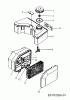 Petrol mower 03191 (2008) Spareparts Air cleaner, Fuel tank, Suzuki only