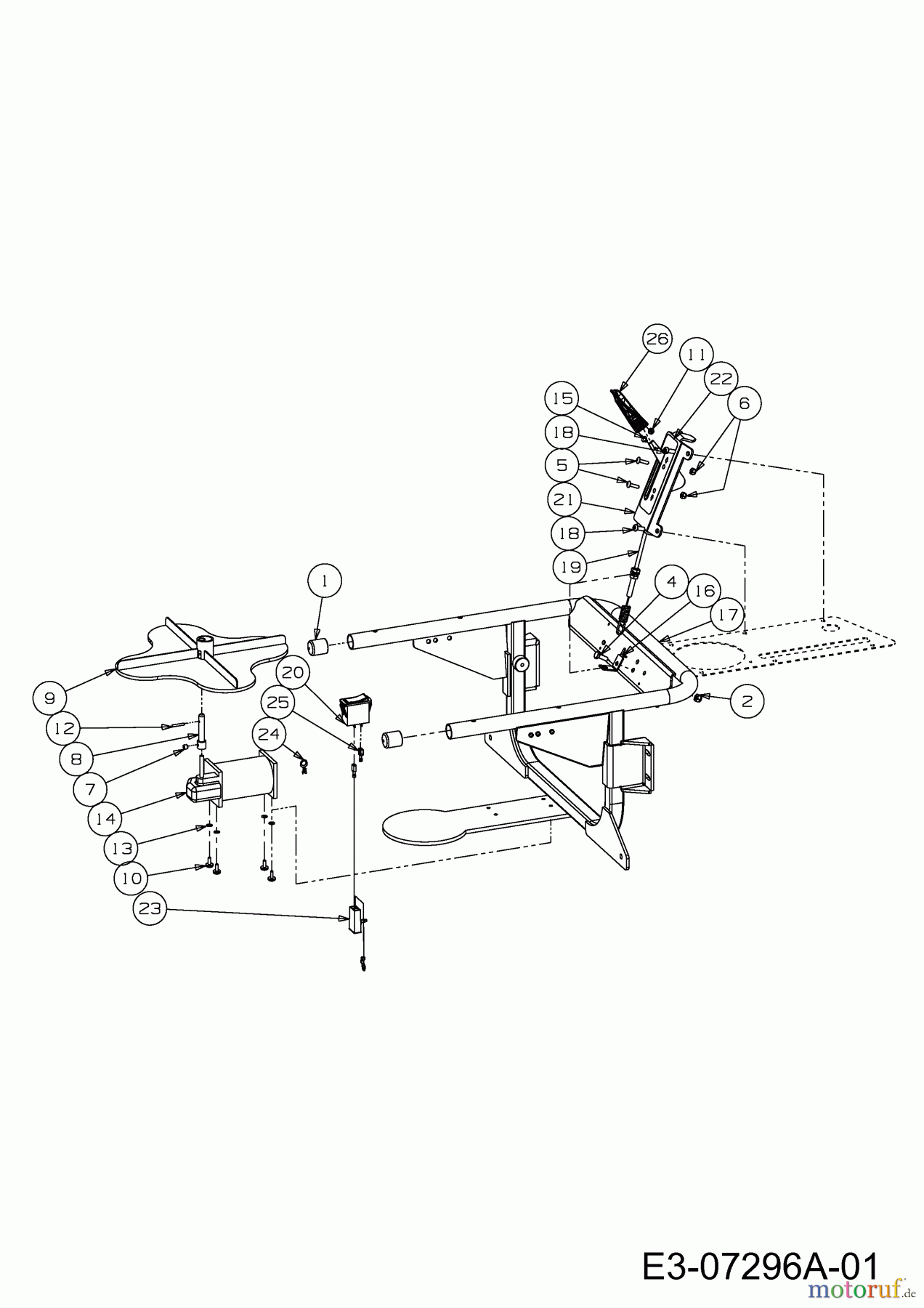  MTD Accessories Accessories Zero Turn Spreader Spreader for Tank S 59A30017150  (2011) Spreader plate