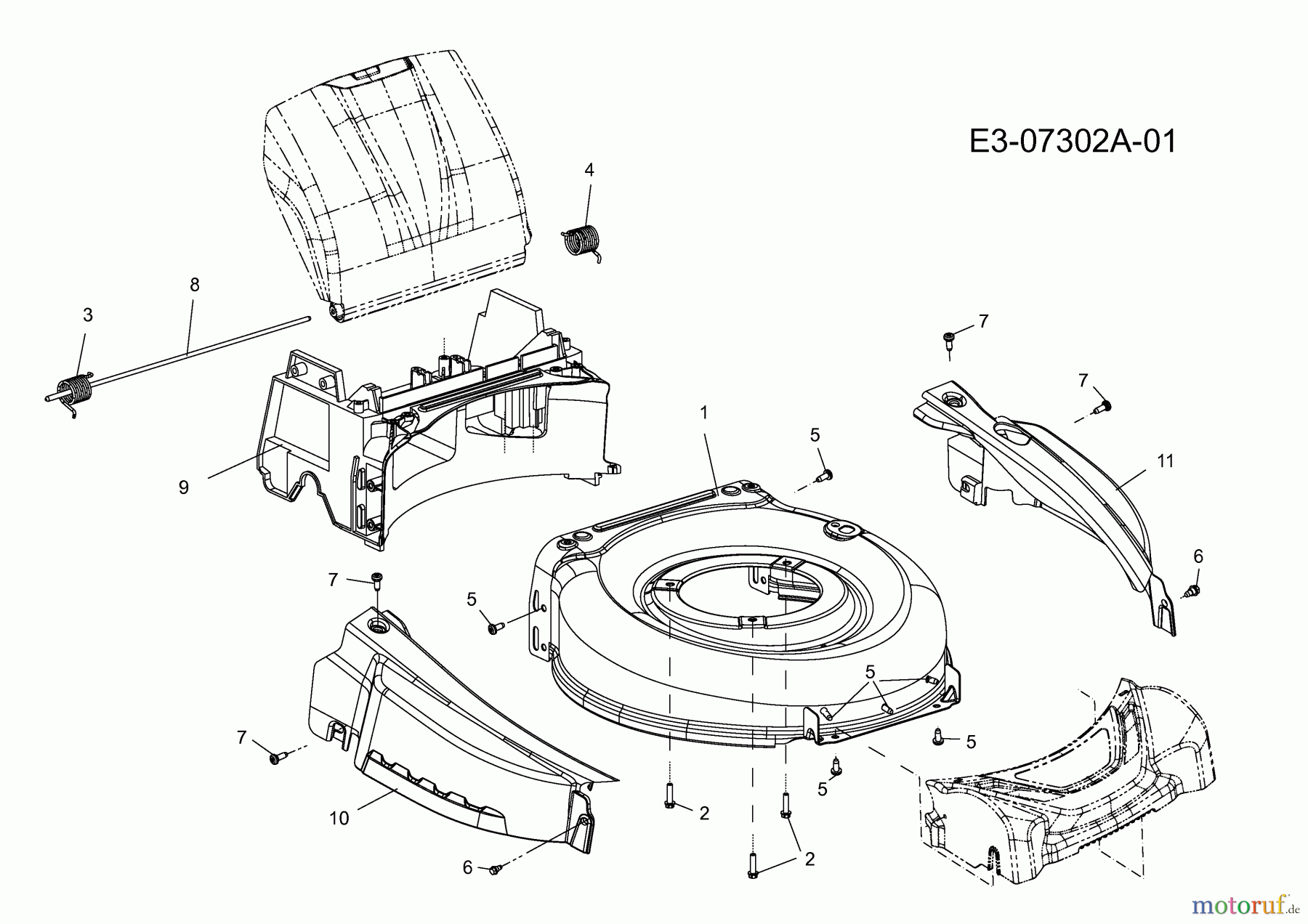  Cub Cadet Petrol mower CC 42 PB 11A-H65E603  (2012) Deck housing