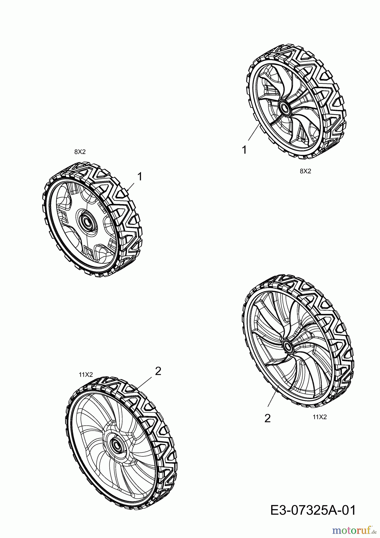  Cub Cadet Petrol mower CC 46 PB 11A-K15E603  (2012) Wheels