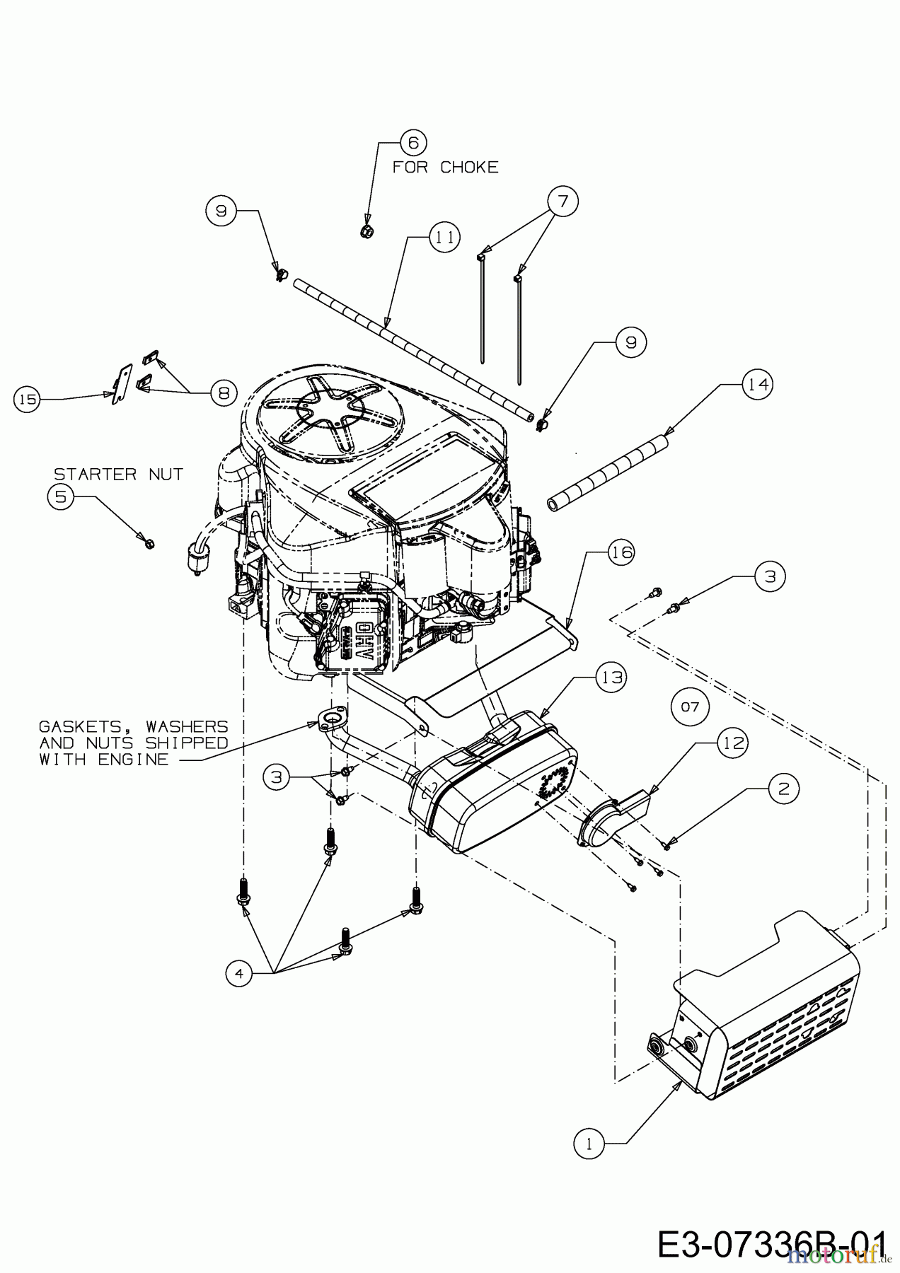  Massey Ferguson Lawn tractors MF 42-22 SD 13AF91CG695  (2013) Engine accessories