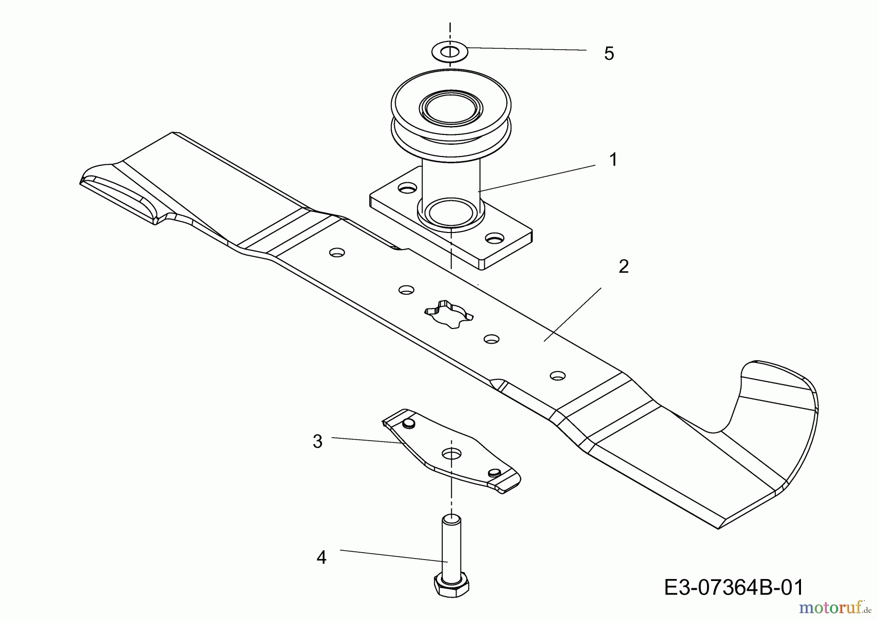  WOLF-Garten Expert Petrol mower self propelled Expert 46 BA ES 12AEK18Z650  (2014) Blade, Blade adapter