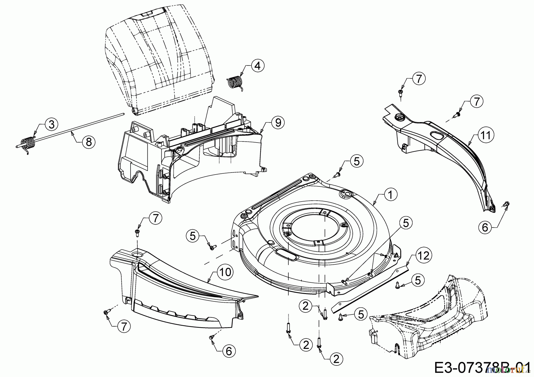  Cub Cadet Petrol mower self propelled CC 53 SPB 12A-Q56K603  (2014) Deck housing