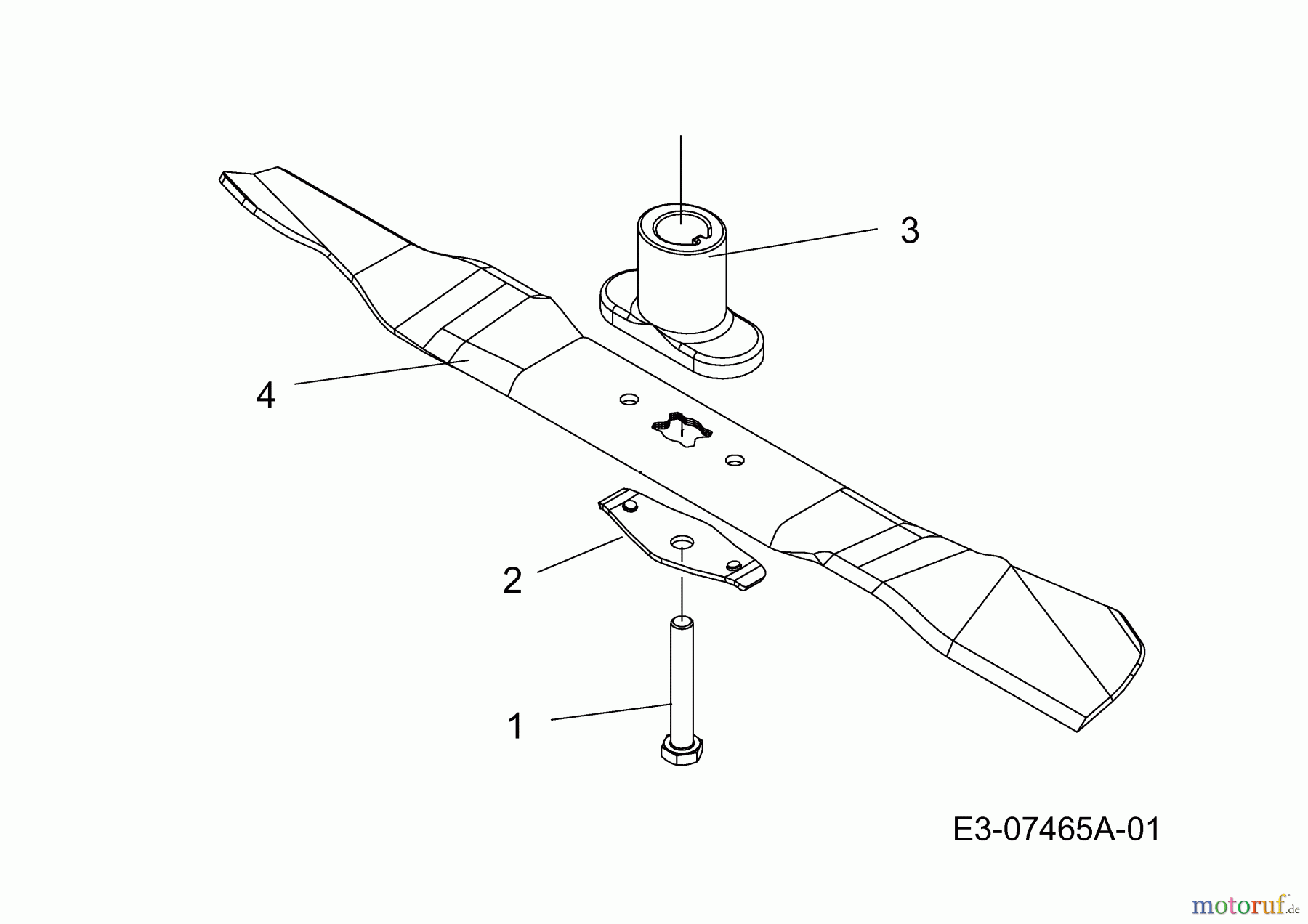  Cub Cadet Petrol mower self propelled CC 98 B 12A-999H603  (2012) Blade, Blade adapter