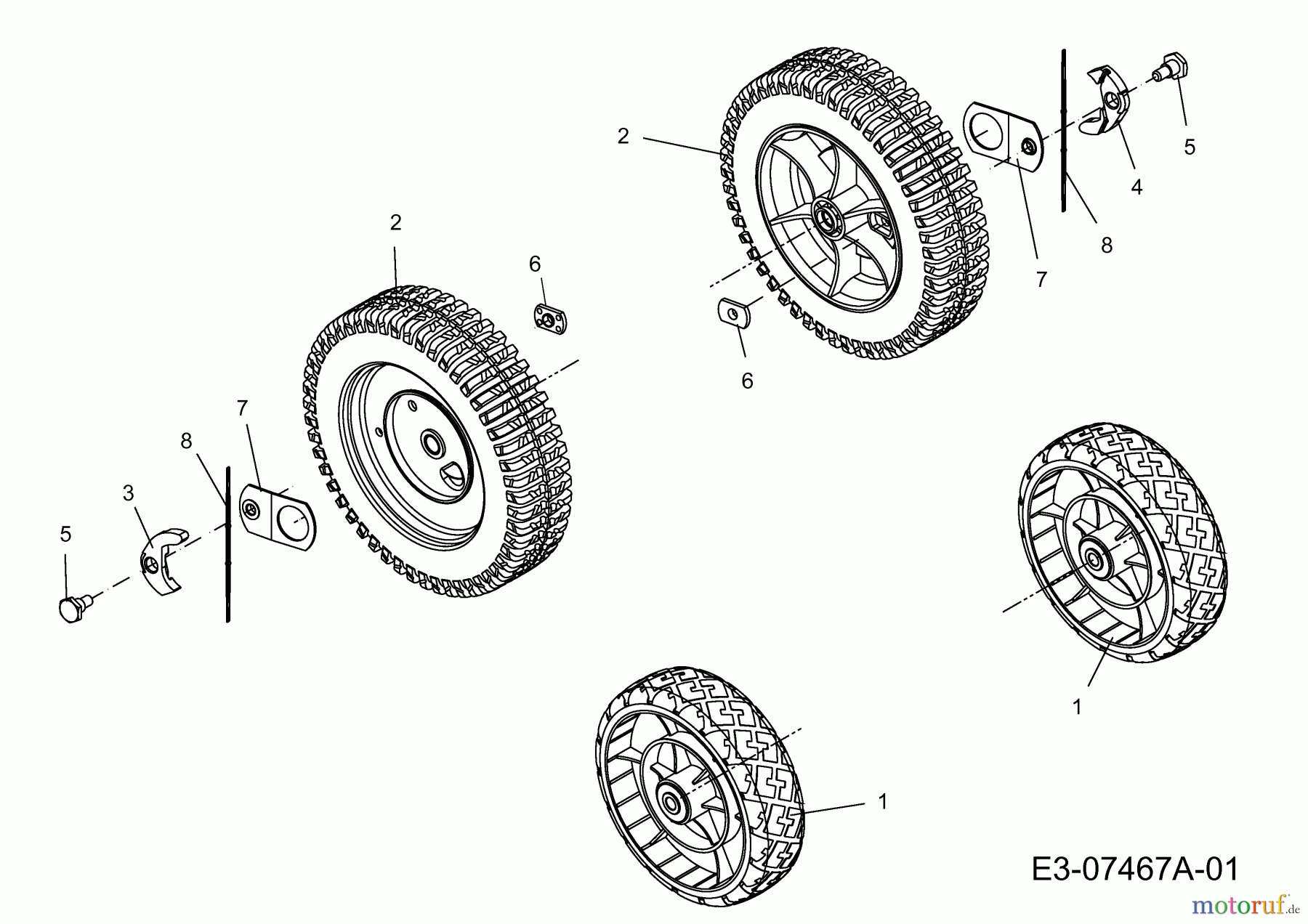  Cub Cadet Petrol mower self propelled CC 98 B 12A-999H603  (2013) Wheels