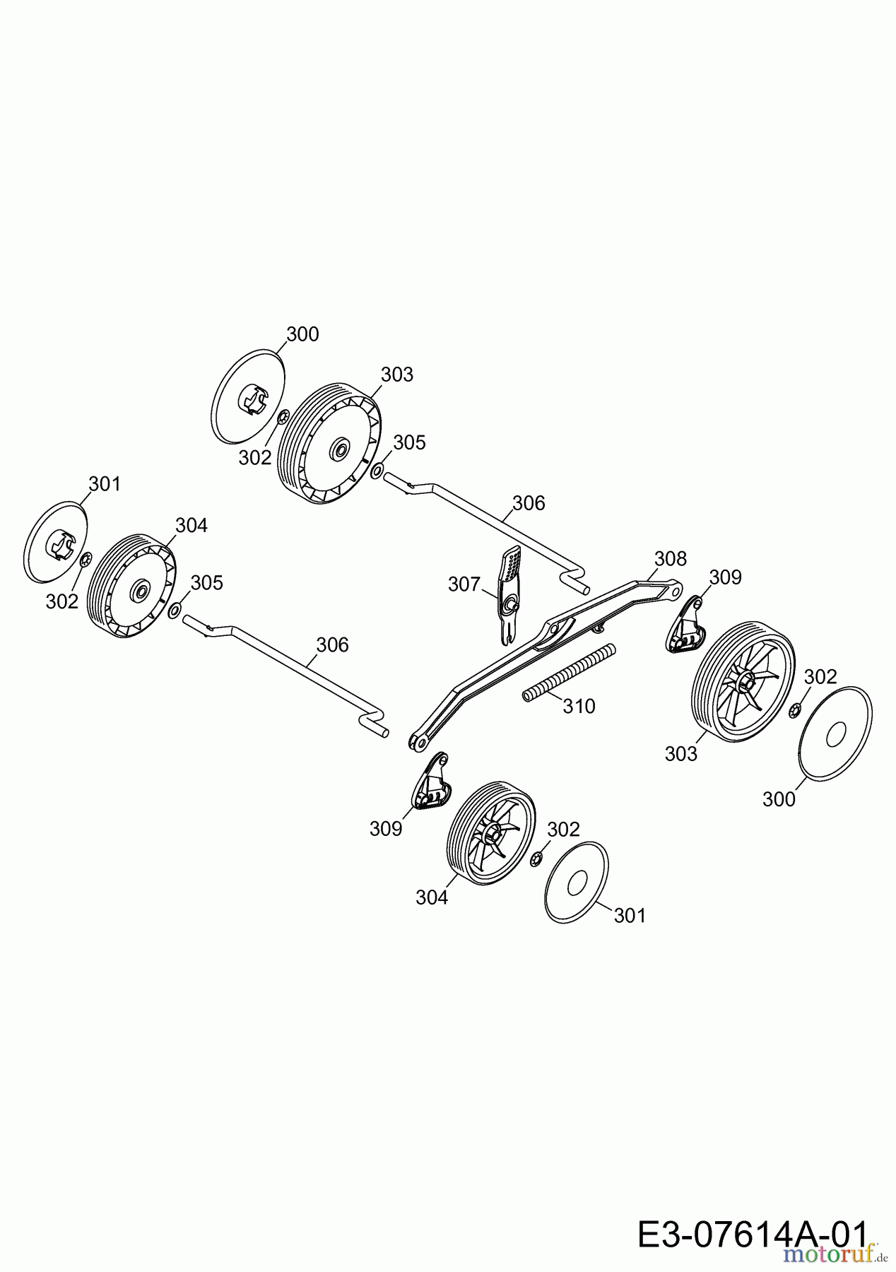  Wolf-Garten Electric mower Power 1500 4927008  (2013) Axle, Height-adjustment, Wheels