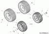 Wolf-Garten Scooter Mini / RDE 60 M 13A326SC650M (2016) Spareparts Wheels 13x5 + 16x6,5