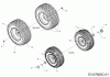 WOLF-Garten Expert Scooter Pro Hydro 13A221HD650 (2018) Spareparts Wheels 13x5x6; 16x6,5x8