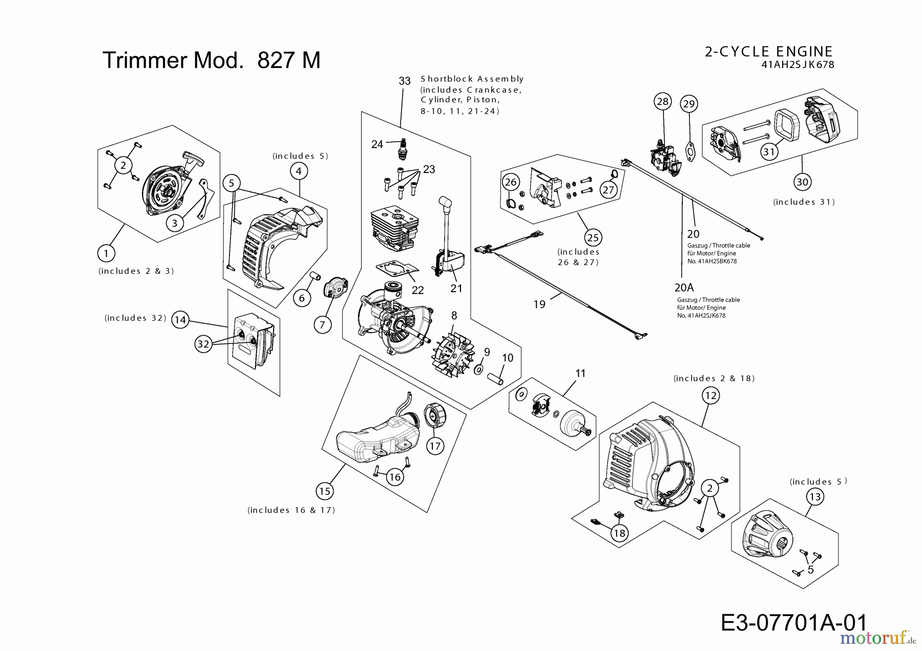  MTD Brush cutter 827 M 41AD7VT-678  (2012) Engine