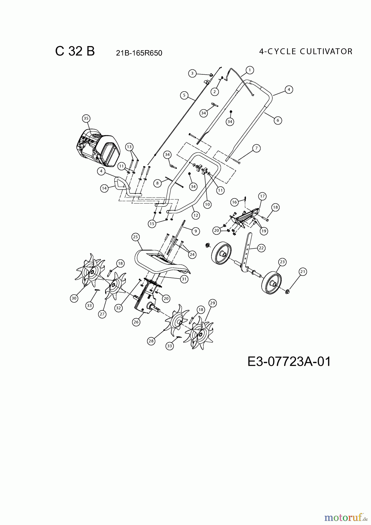  Wolf-Garten Tillers C 32 B 21B-165R650  (2013) Basic machine