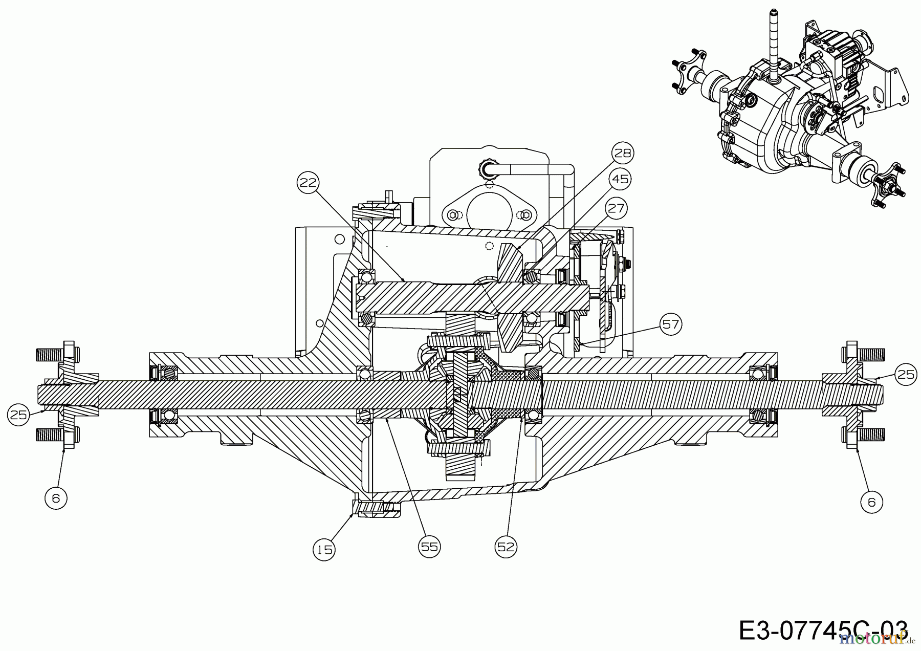  Cub Cadet Garden tractors GTX 2100 14A-3GE-603  (2015) Flaired tube, Brake, Differential, Hub of the wheel