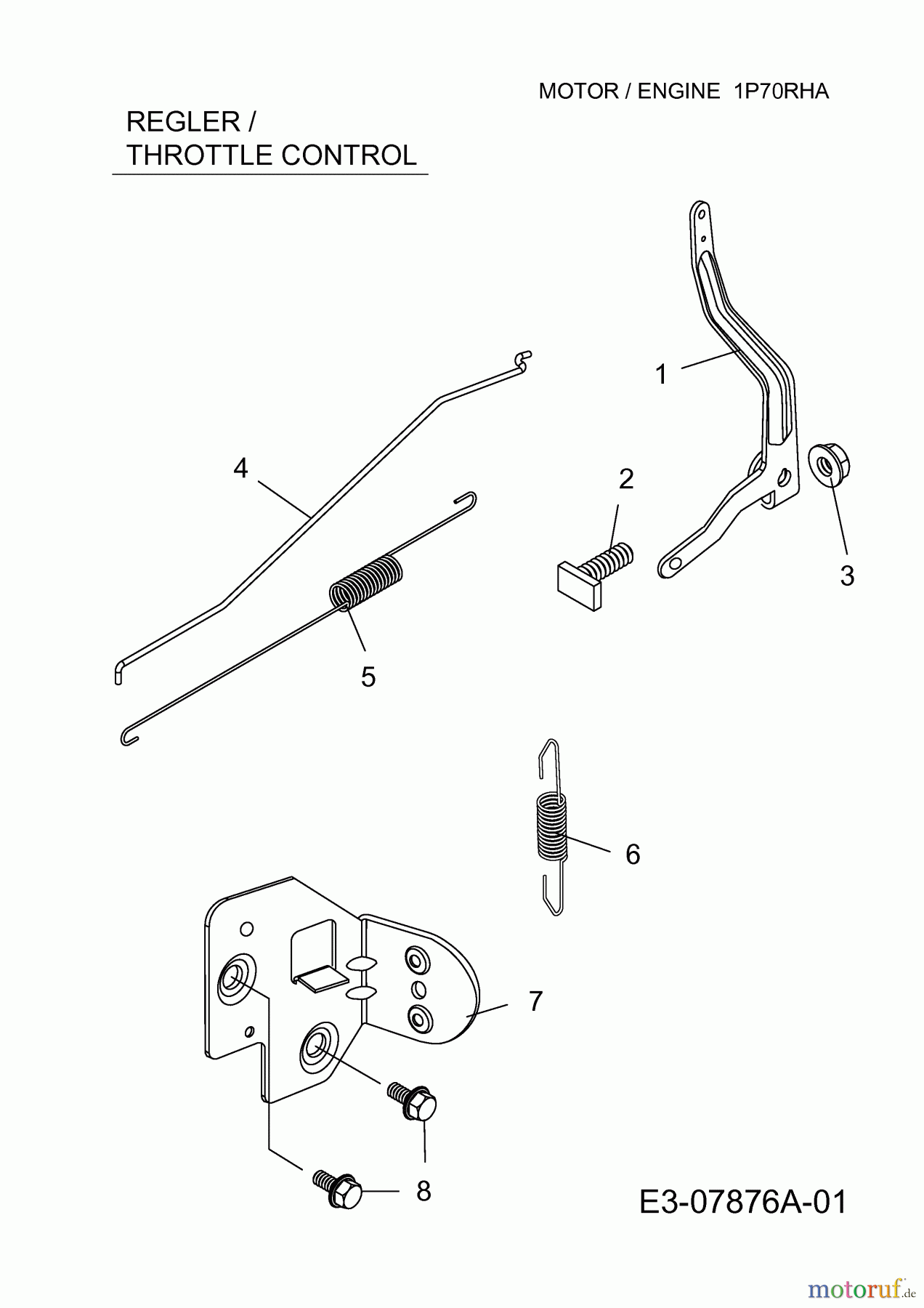  MTD-Engines Vertical 1P70RHA 752Z1P70RHA  (2012) Governor