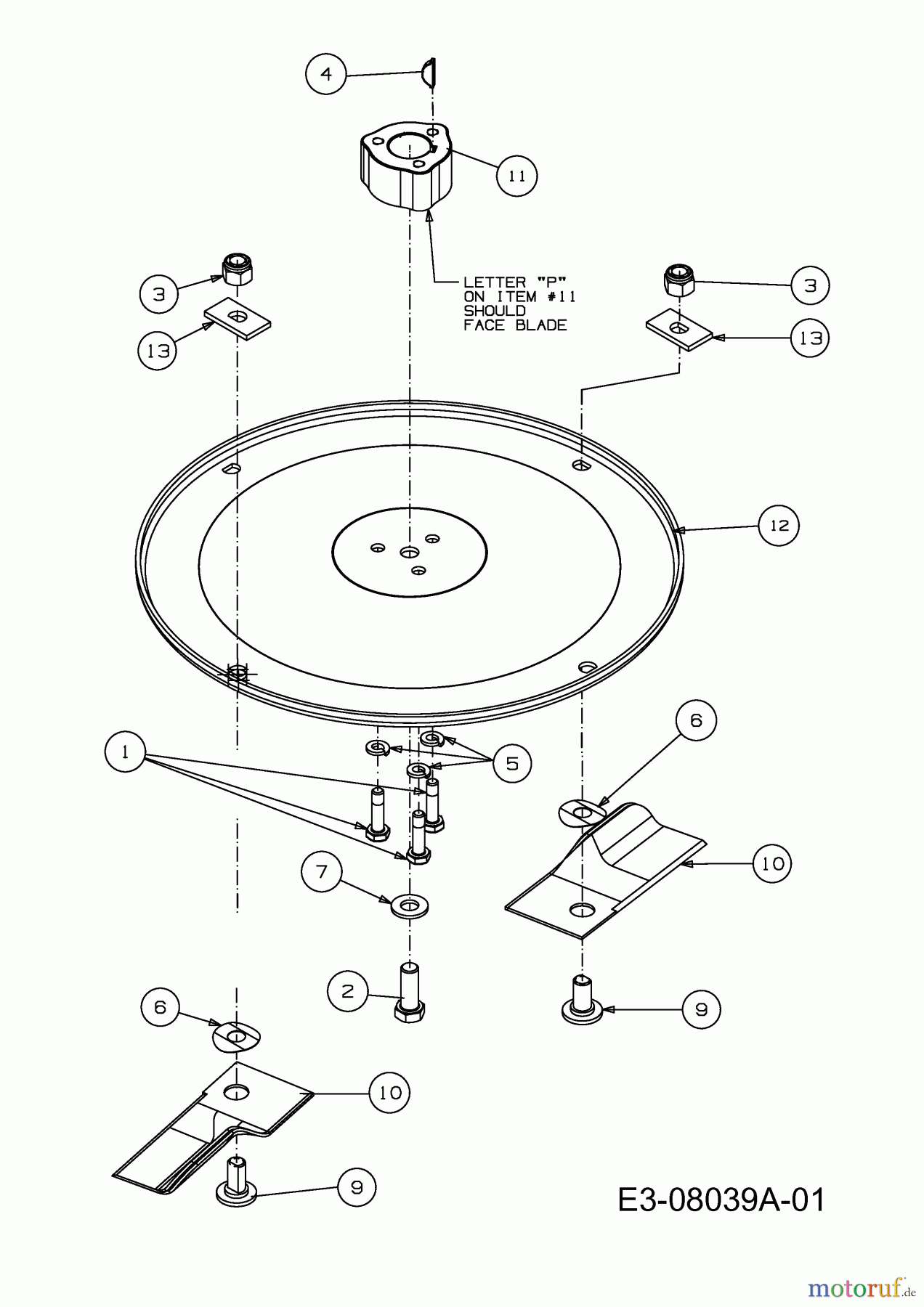  Petrol mower Regal AV 11AAE0LC633  (2013) Blade, Blade adapter