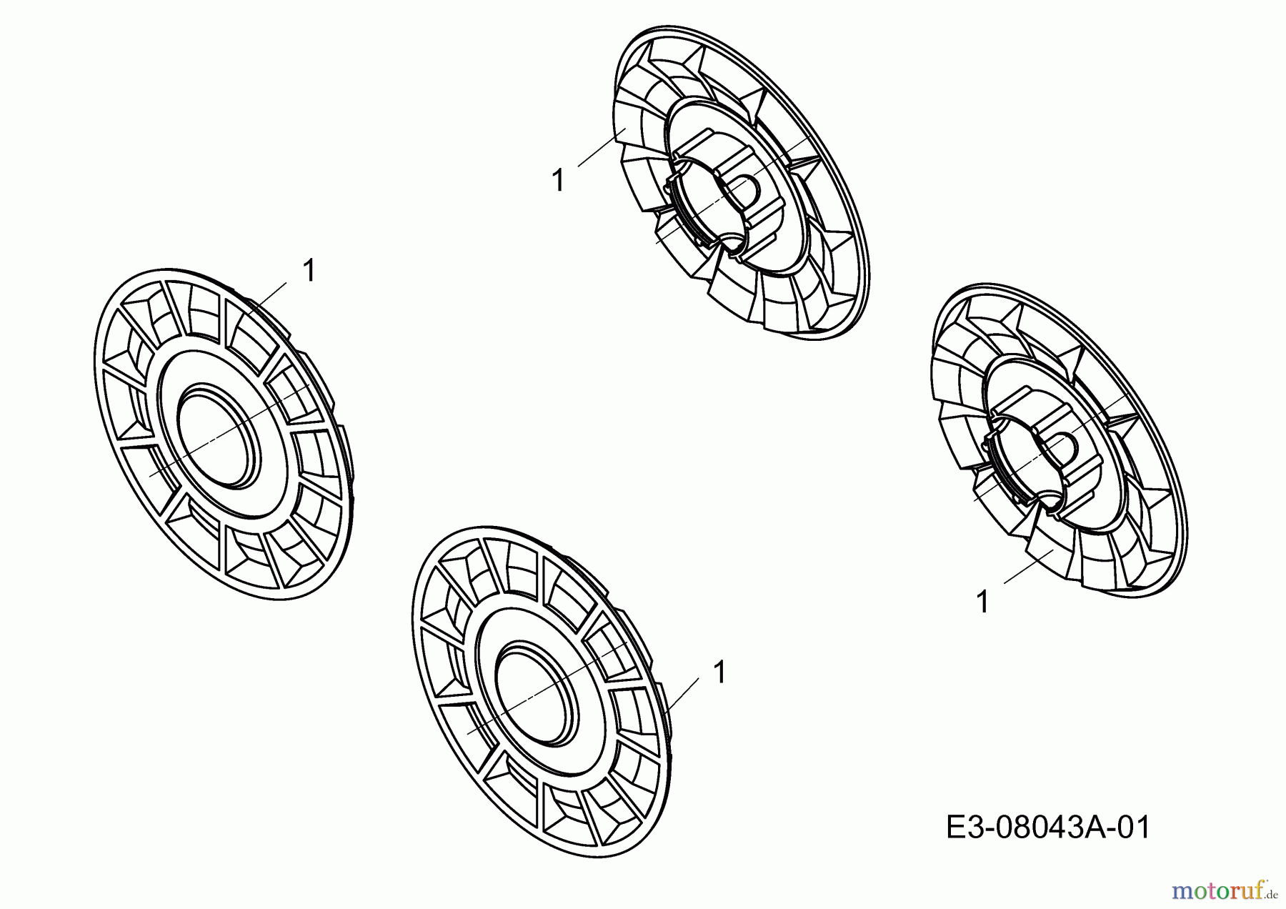  Petrol mower Pro Cut 50 MNC 11A-F10P633  (2013) Hub caps