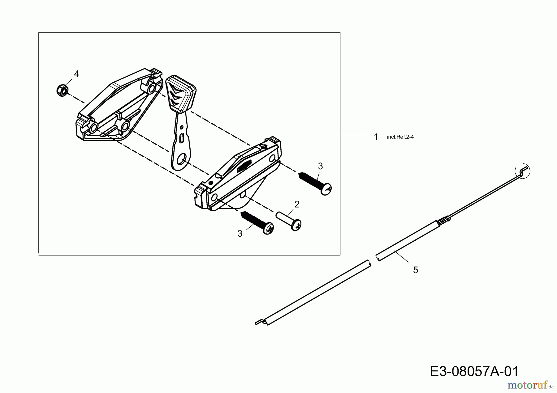  Petrol mower Pro Cut 50 MNC 11A-F10P633  (2013) Throttle lever