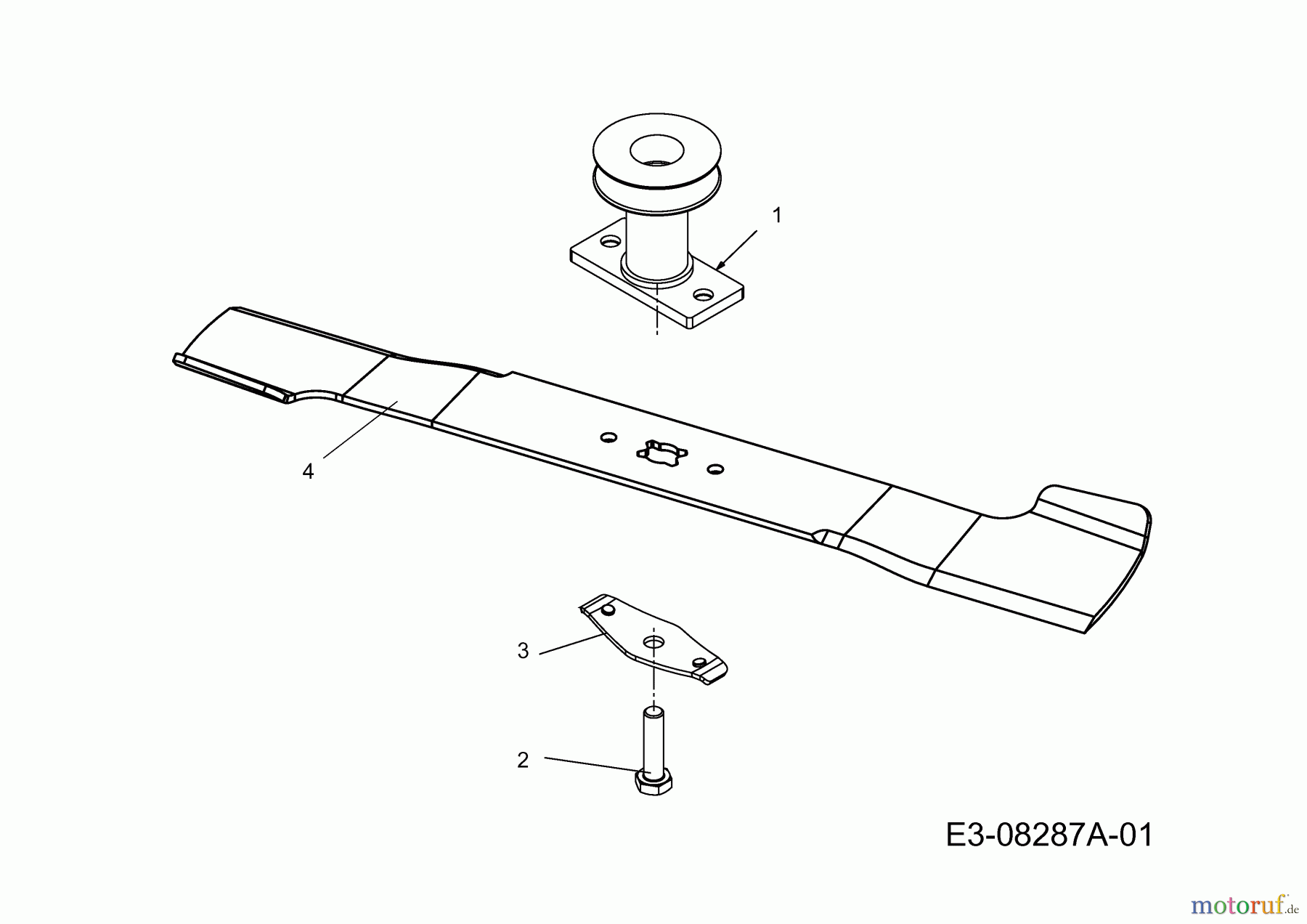  Massey Ferguson Petrol mower self propelled MF 53 SPKV 12AVQ57D695  (2013) Blade, Blade adapter from 24.11.2012 to 25.03.2013