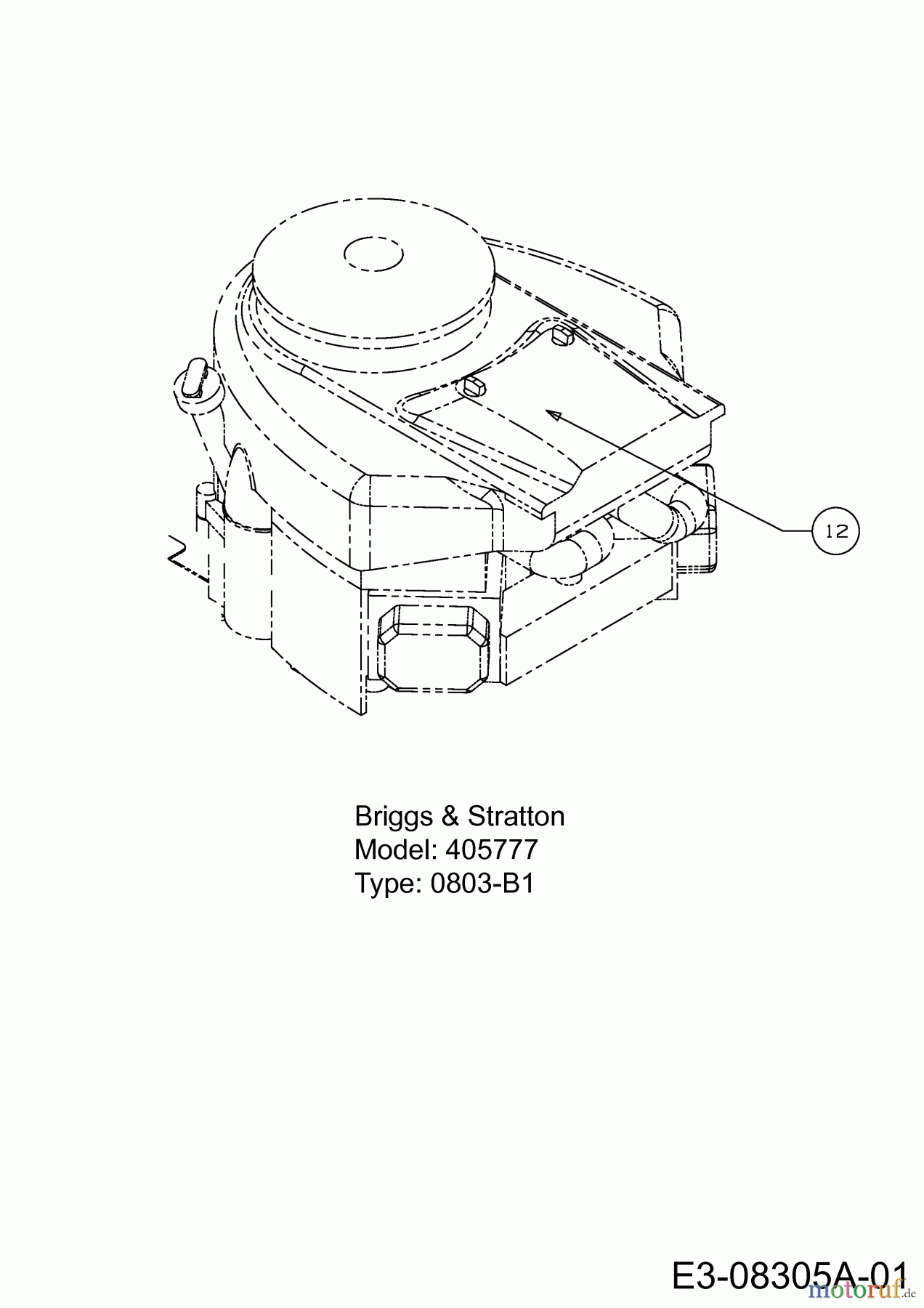  Black Edition Lawn tractors 180-92 13AT717E615  (2013) Engine Briggs & Stratton