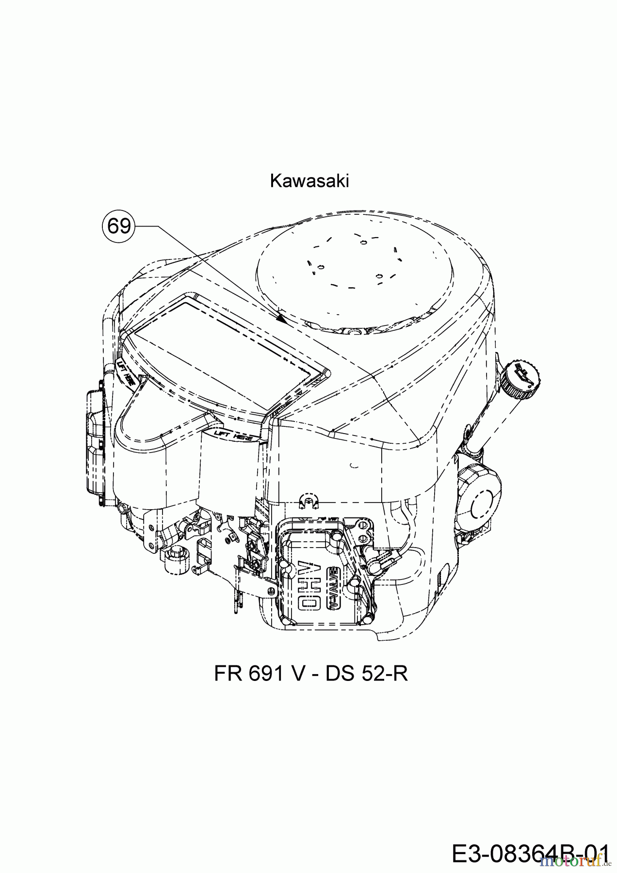  Cub Cadet Zero Turn XZ 1-54 17BICACW603  (2017) Engine Kawasaki