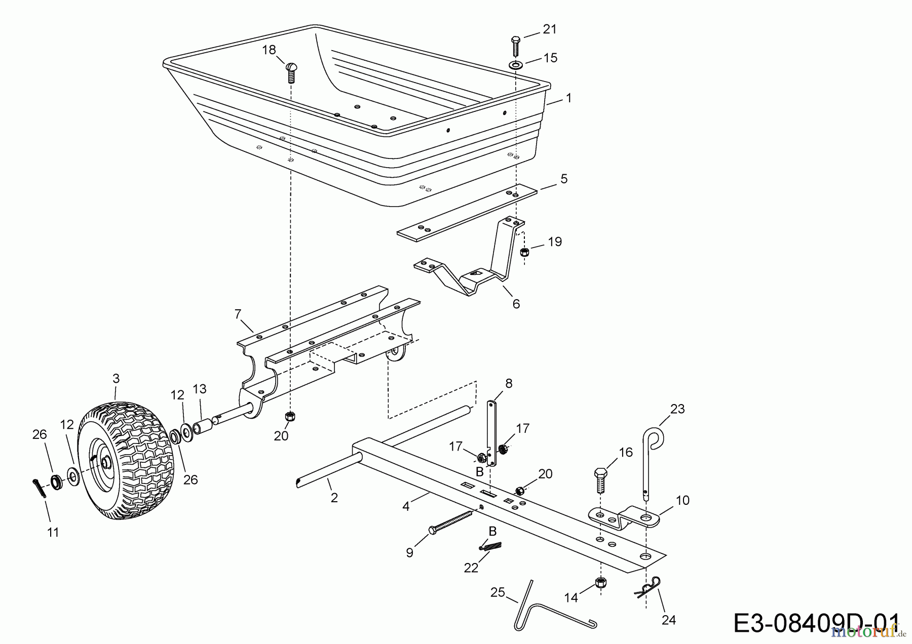  MTD Accessories Accessories Utility Vehicle (4x2 and 4x4) Utility cart 45-01754  (196-002-000) 196-002-000  (2015) Basic machine