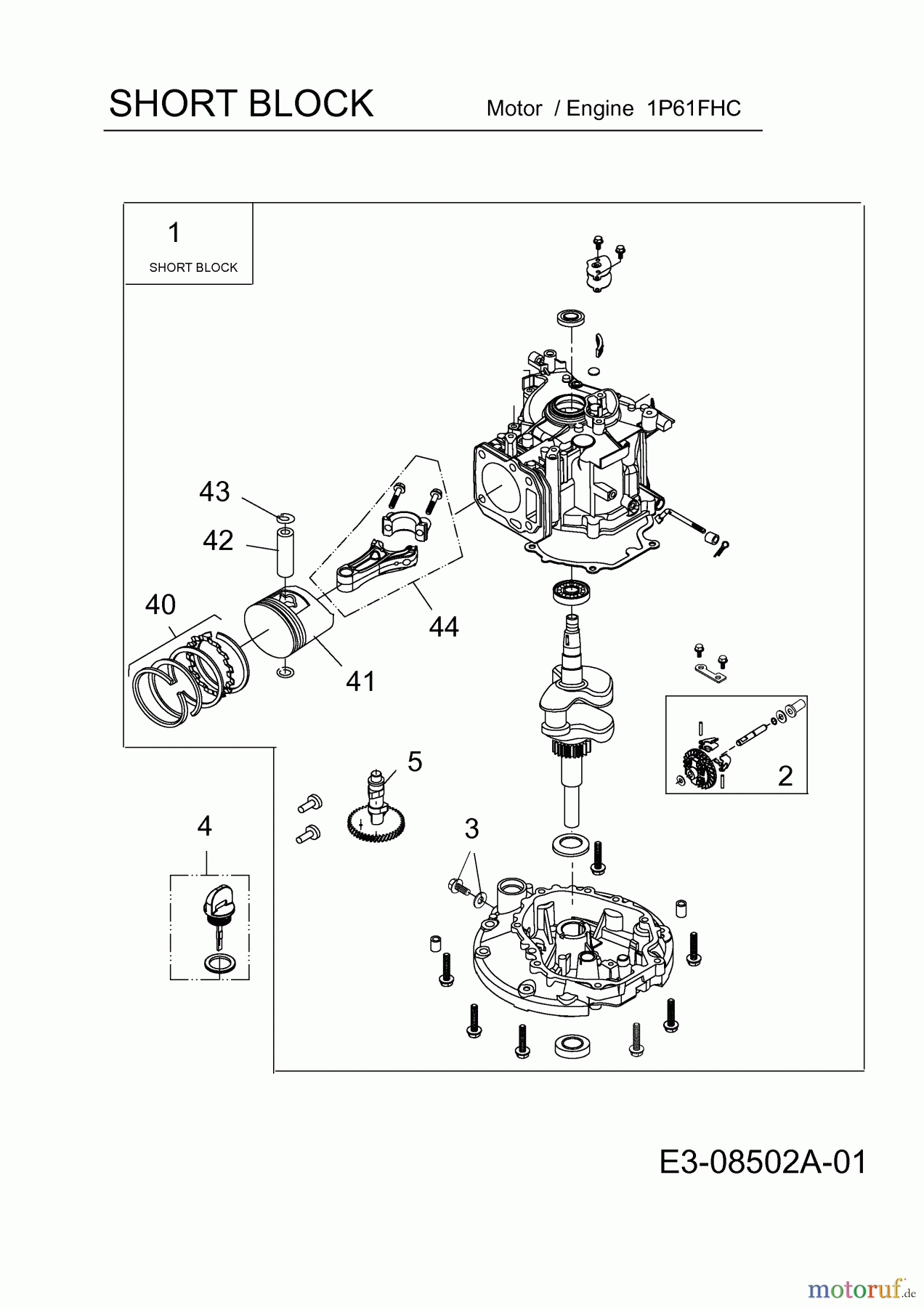  MTD-Engines Vertical 1P61FHC 752Z1P61FHC  (2014) Short block