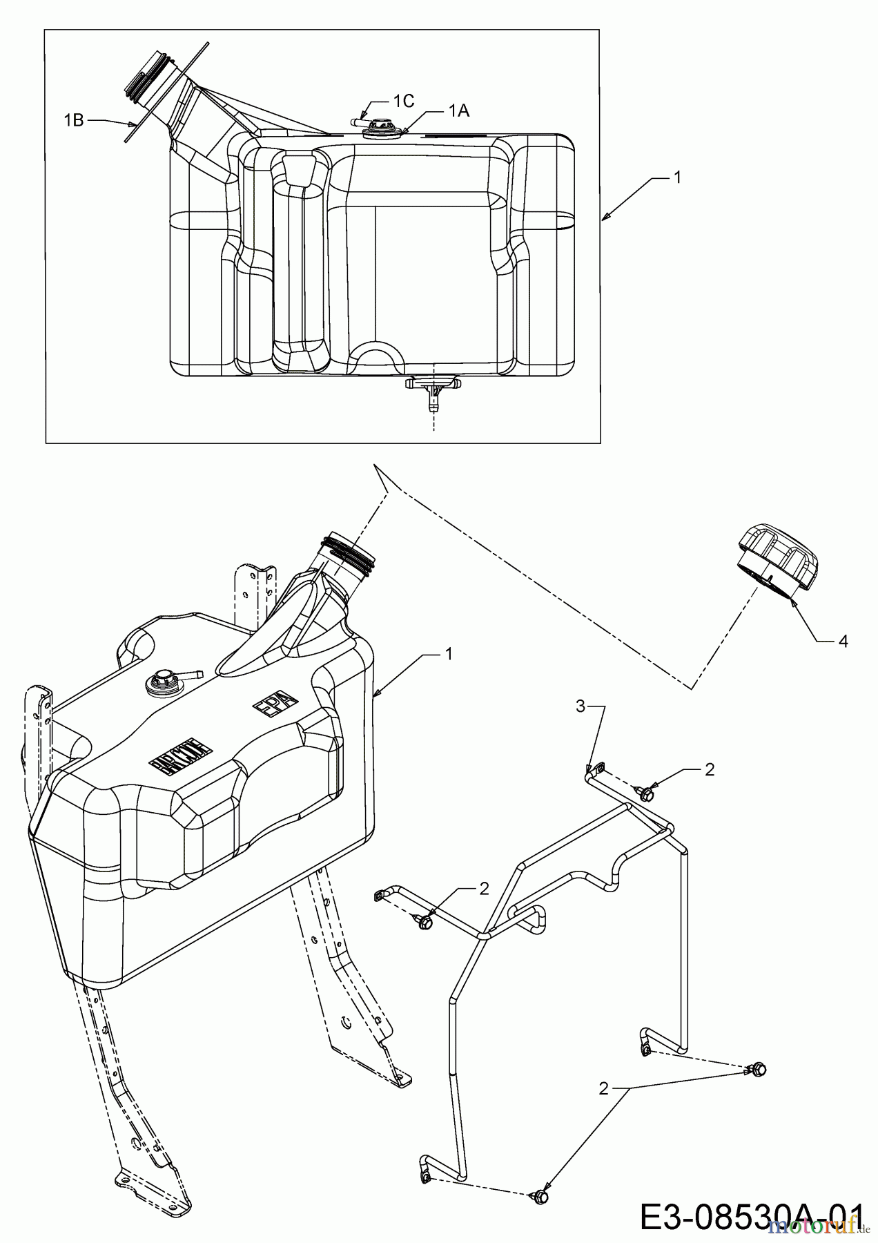  Cub Cadet Lawn tractors LTX 1045 13WX91AT010  (2013) Fuel tank