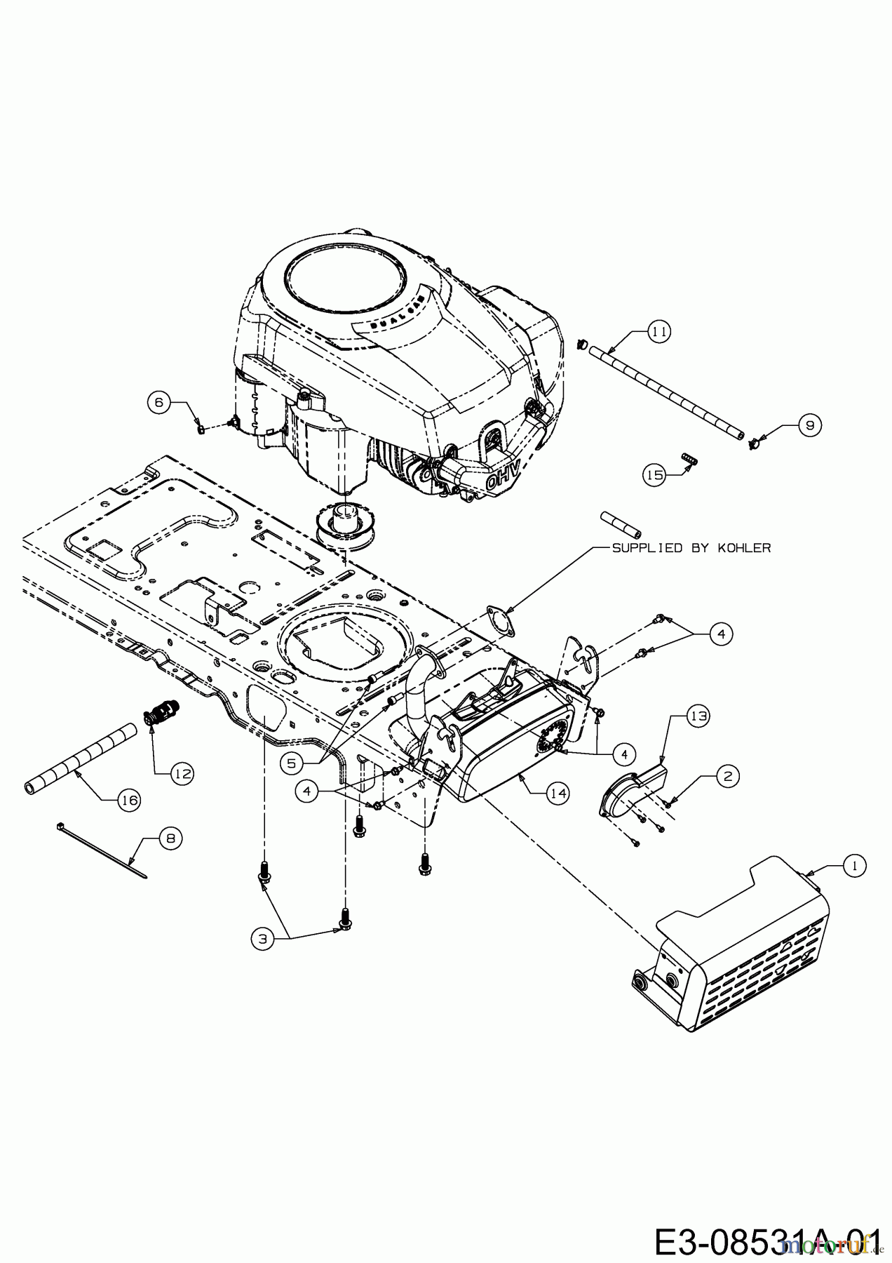  Cub Cadet Lawn tractors LTX 1045 13WX91AT010  (2013) Engine accessories