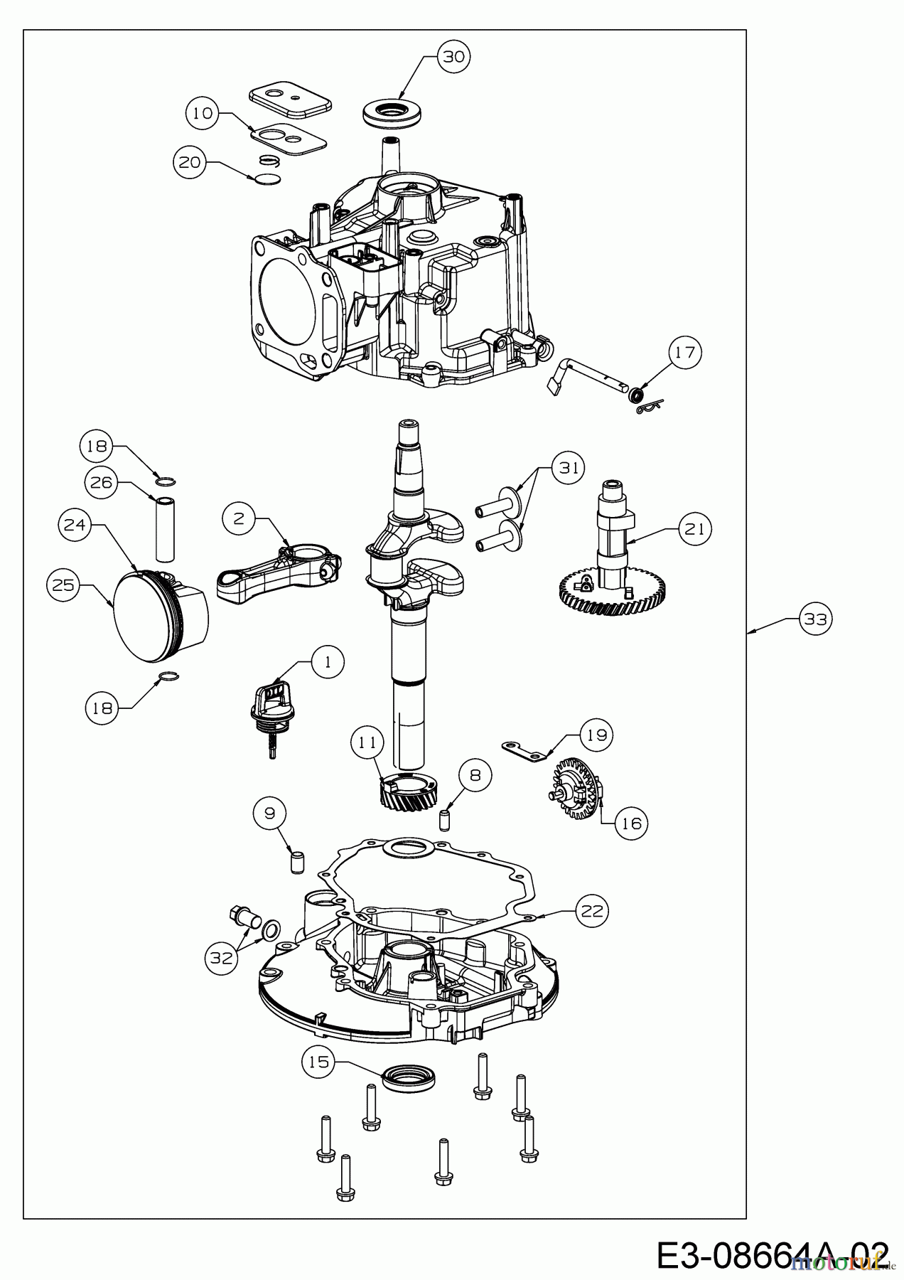  MTD-Engines Vertical 1T65RUA 752Z1T65RUA  (2018) Short block