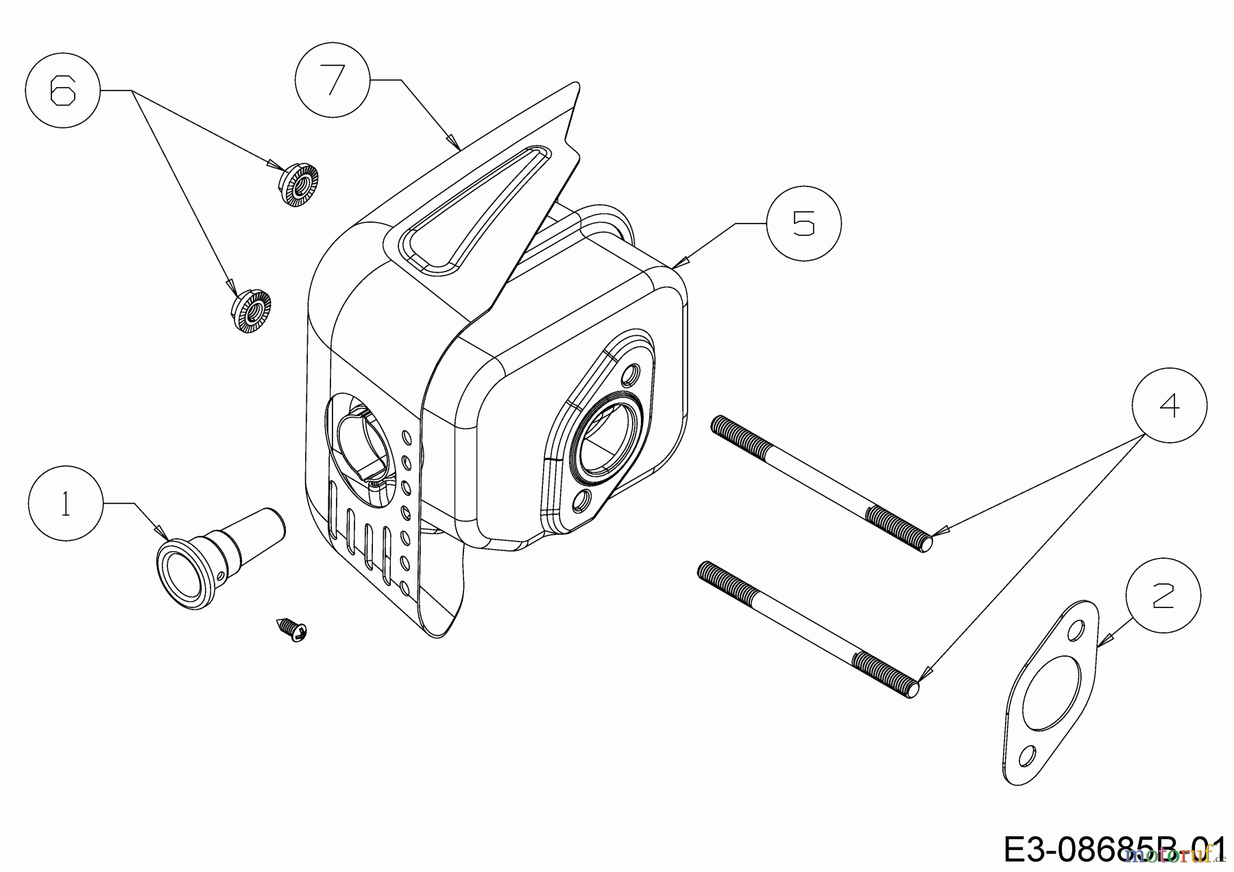  MTD-Engines Vertical 1X65RH 752Z1X65RH  (2017) Muffler