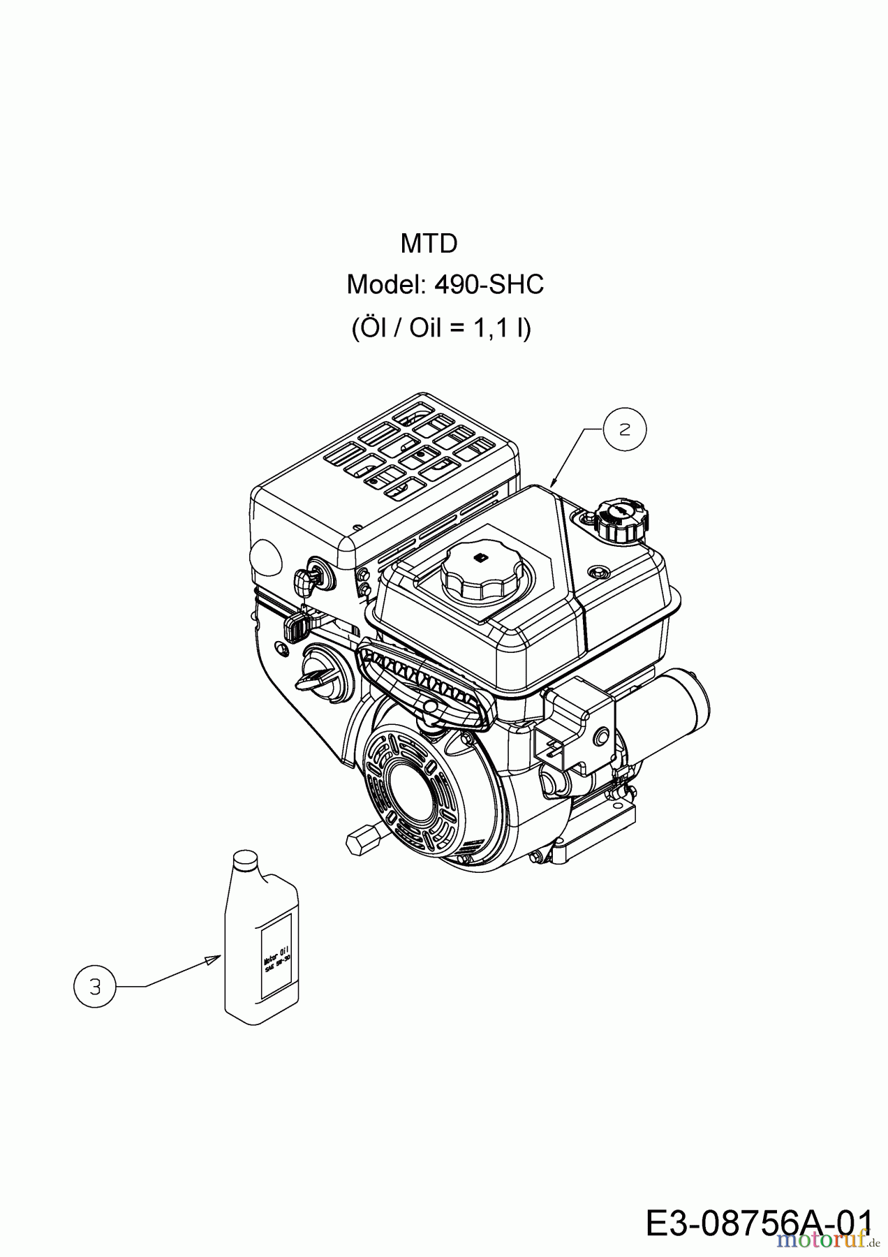  Cub Cadet Snow throwers 730 HD TDE 31AY77KZ603  (2017) Engine MTD