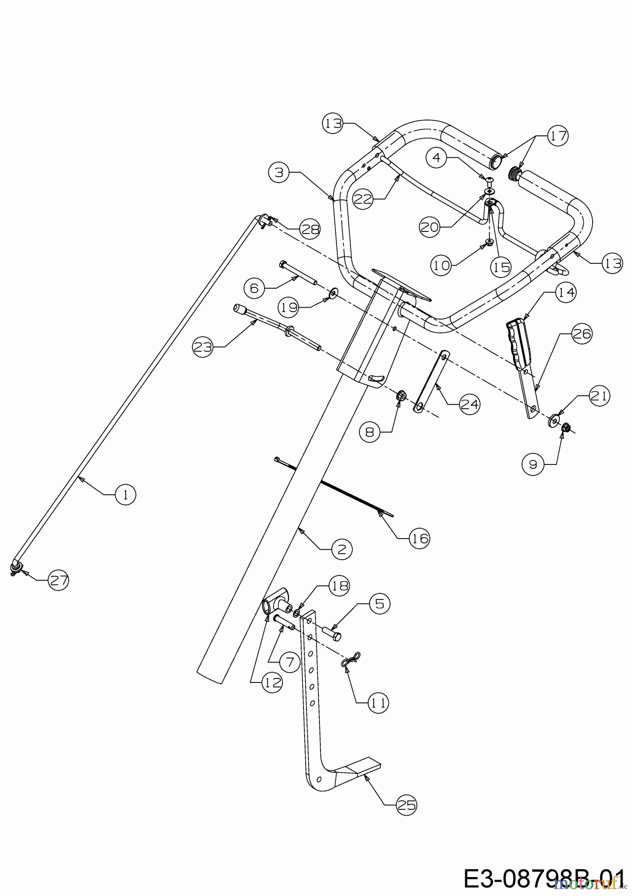  Cub Cadet Tillers RT 65 21AB45M8603  (2017) Handle, Engine