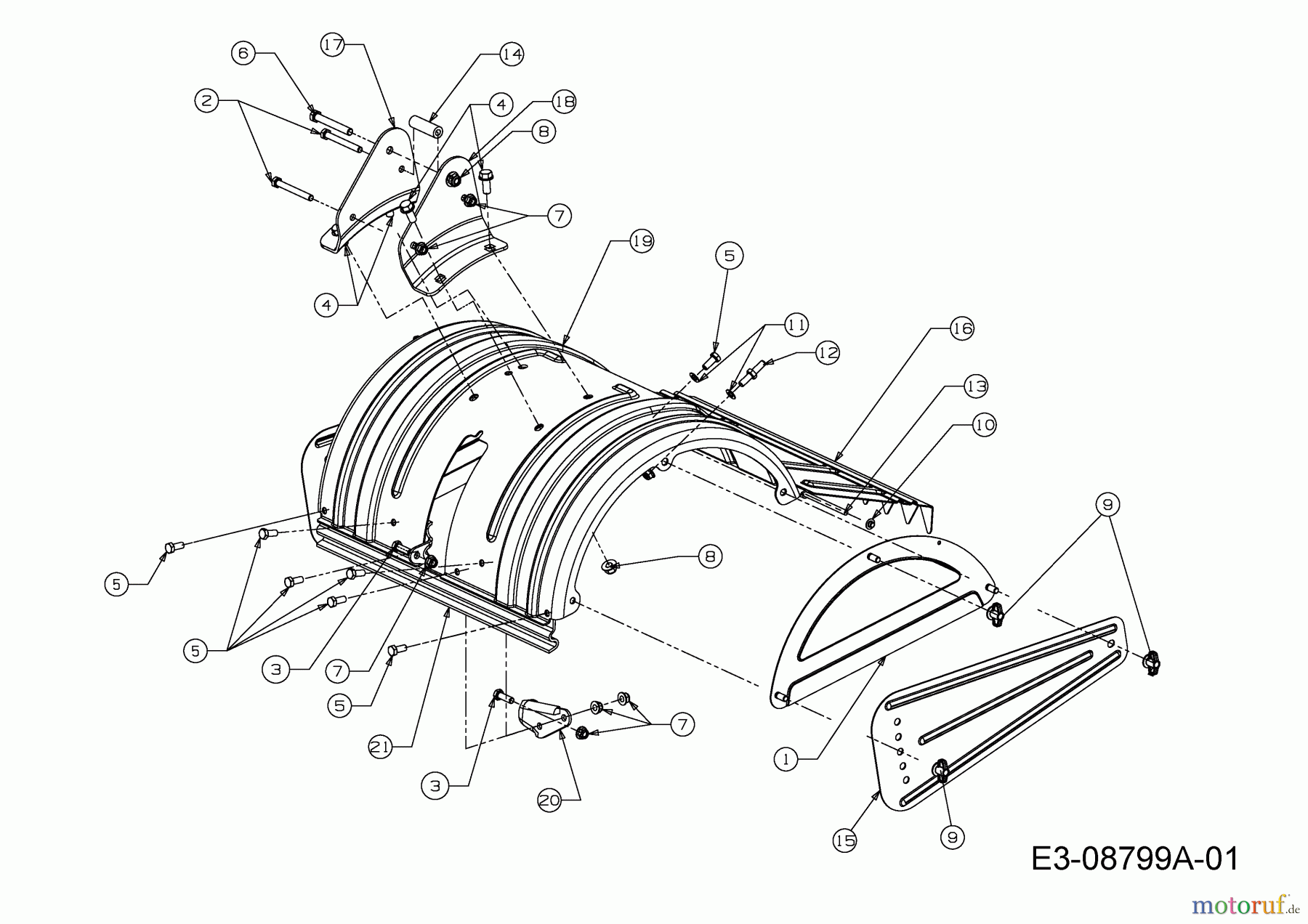  Cub Cadet Tillers RT 65 21AB45M8710  (2014) Tines shield