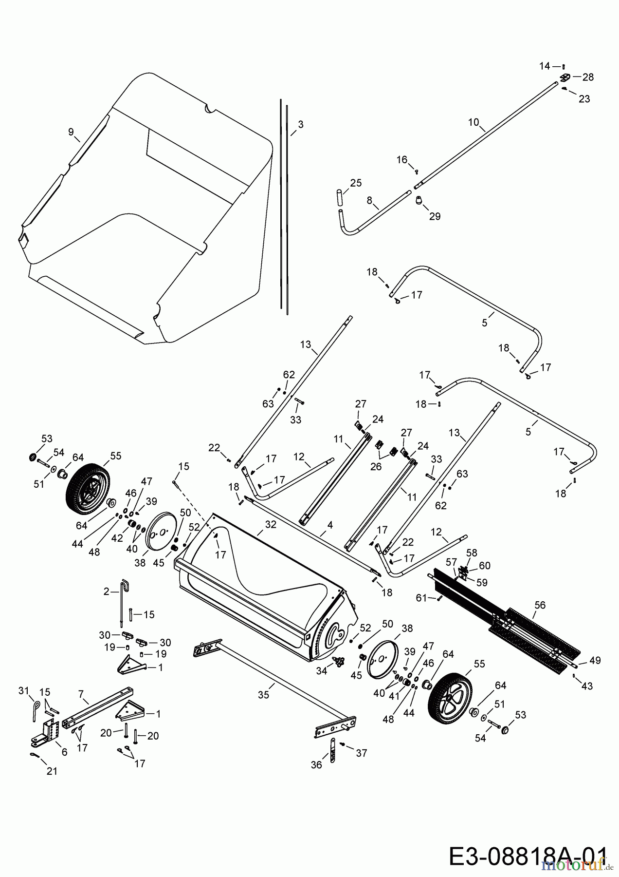  MTD Accessories Accessories garden and lawn tractors Sweeper 45-0492  (196-540-000) 196-540-000  (2016) Basic machine