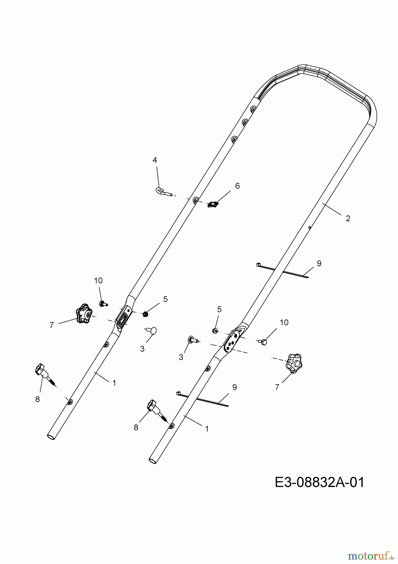  Cub Cadet Petrol mower SC 100 11A-A92J710  (2016) Handle