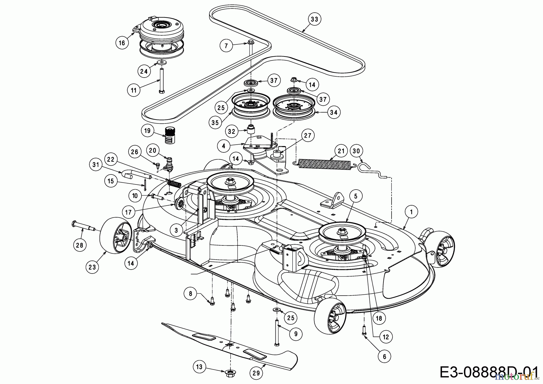  Cub Cadet Zero Turn XZ2 117I 17AWCBYT603  (2018) Mowing deck T (46