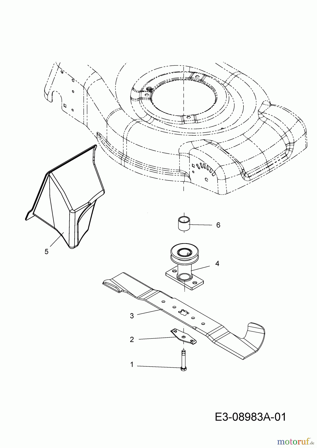  Wolf-Garten Petrol mower self propelled A 460 AHVHW 12AQTVCQ650  (2015) Blade, Blade adapter, Mulch plug