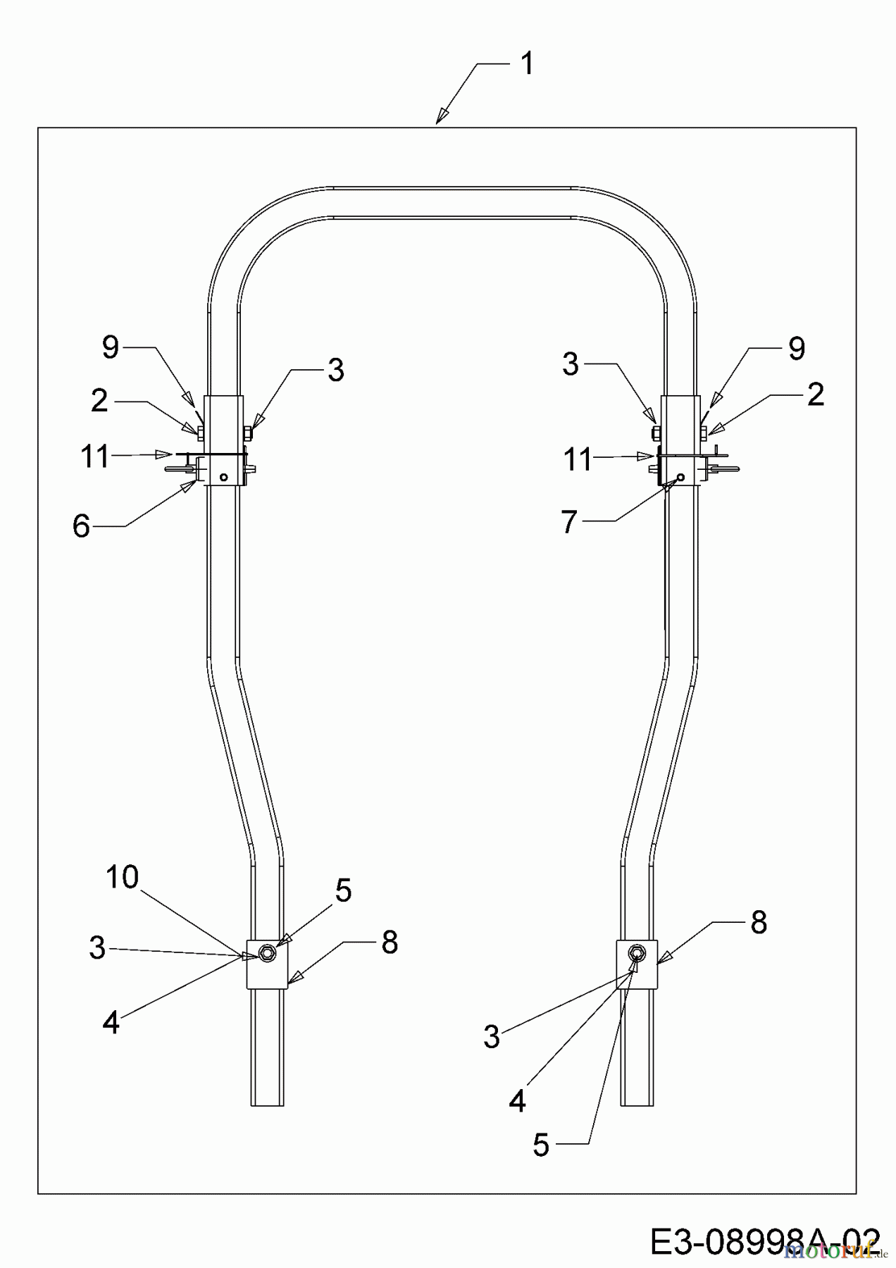  Cub Cadet Zero Turn Tank L 60 Commercial 53AN2RTD050  (2015) Roll bar