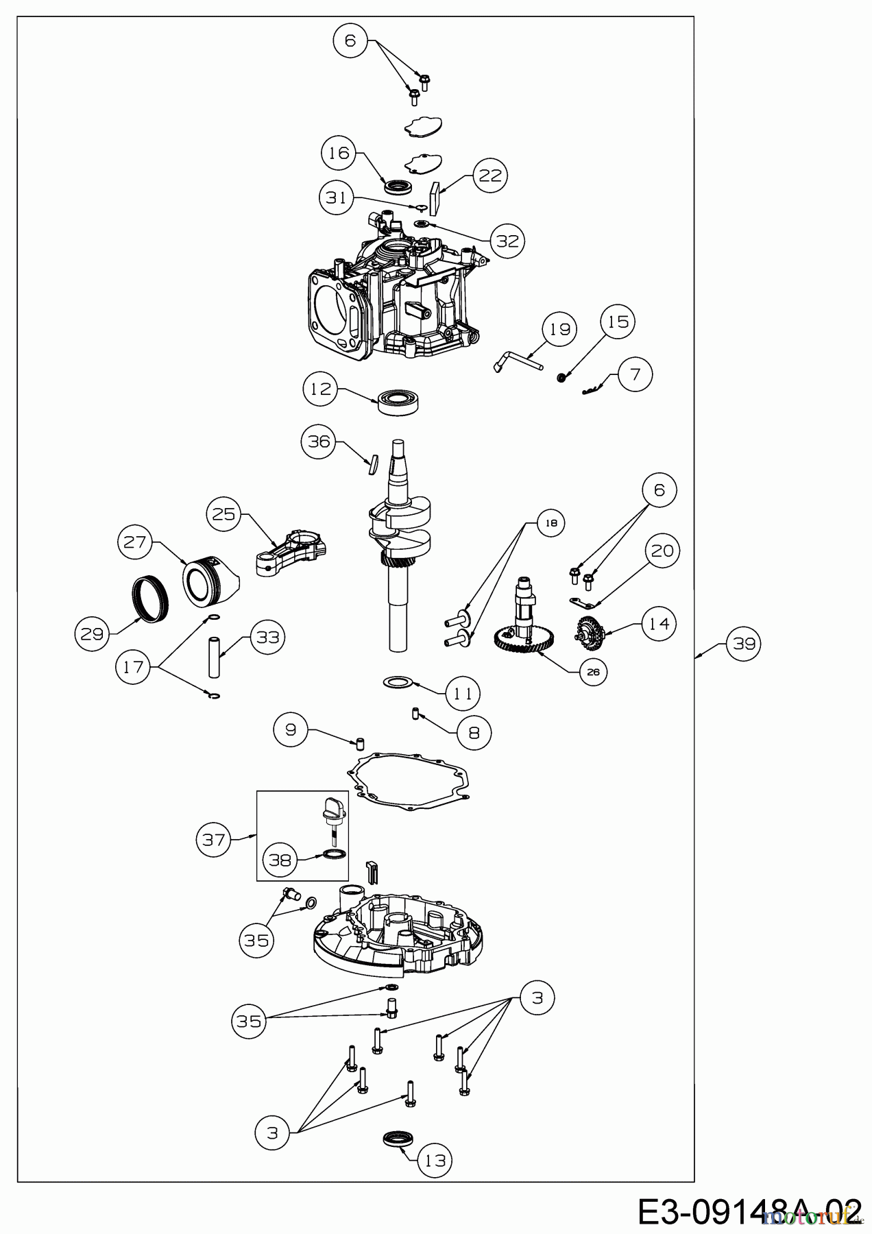  MTD-Engines Vertical 1P61BHB 752Z1P61BHB  (2014) Short block