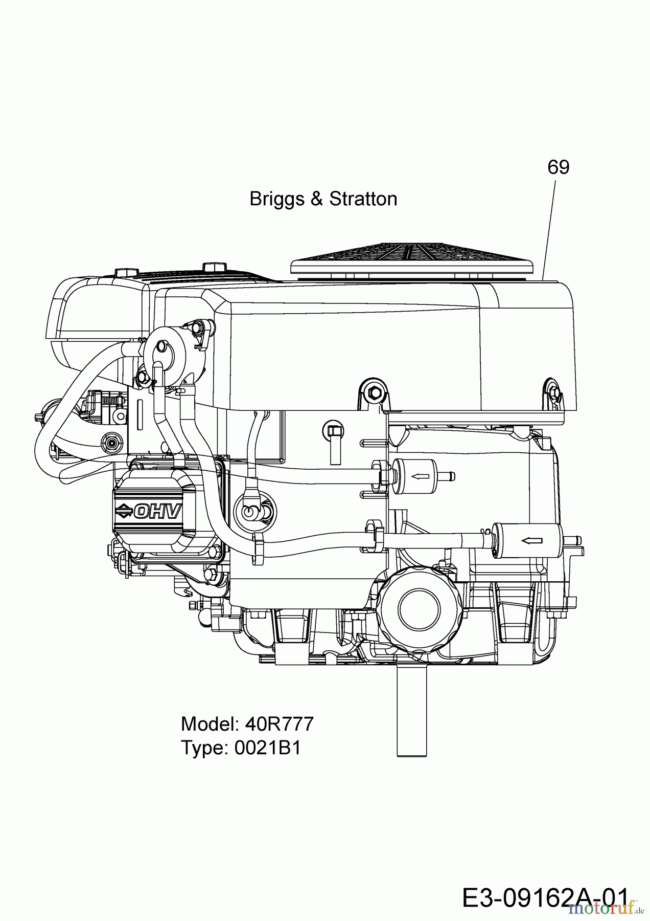  Cub Cadet Zero Turn RZT 42 17ADCACS603  (2015) Engine Briggs & Stratton